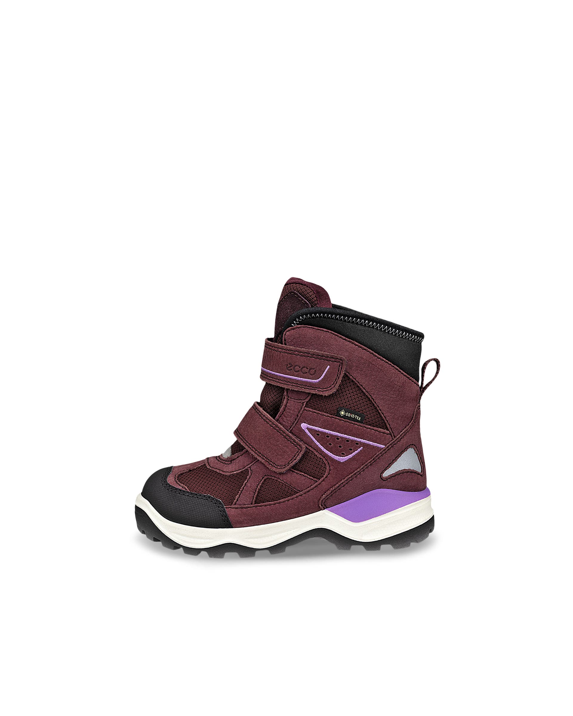 Kids' ECCO® Snow Mountain Nubuck Gore-Tex Winter Boot - Purple - Outside