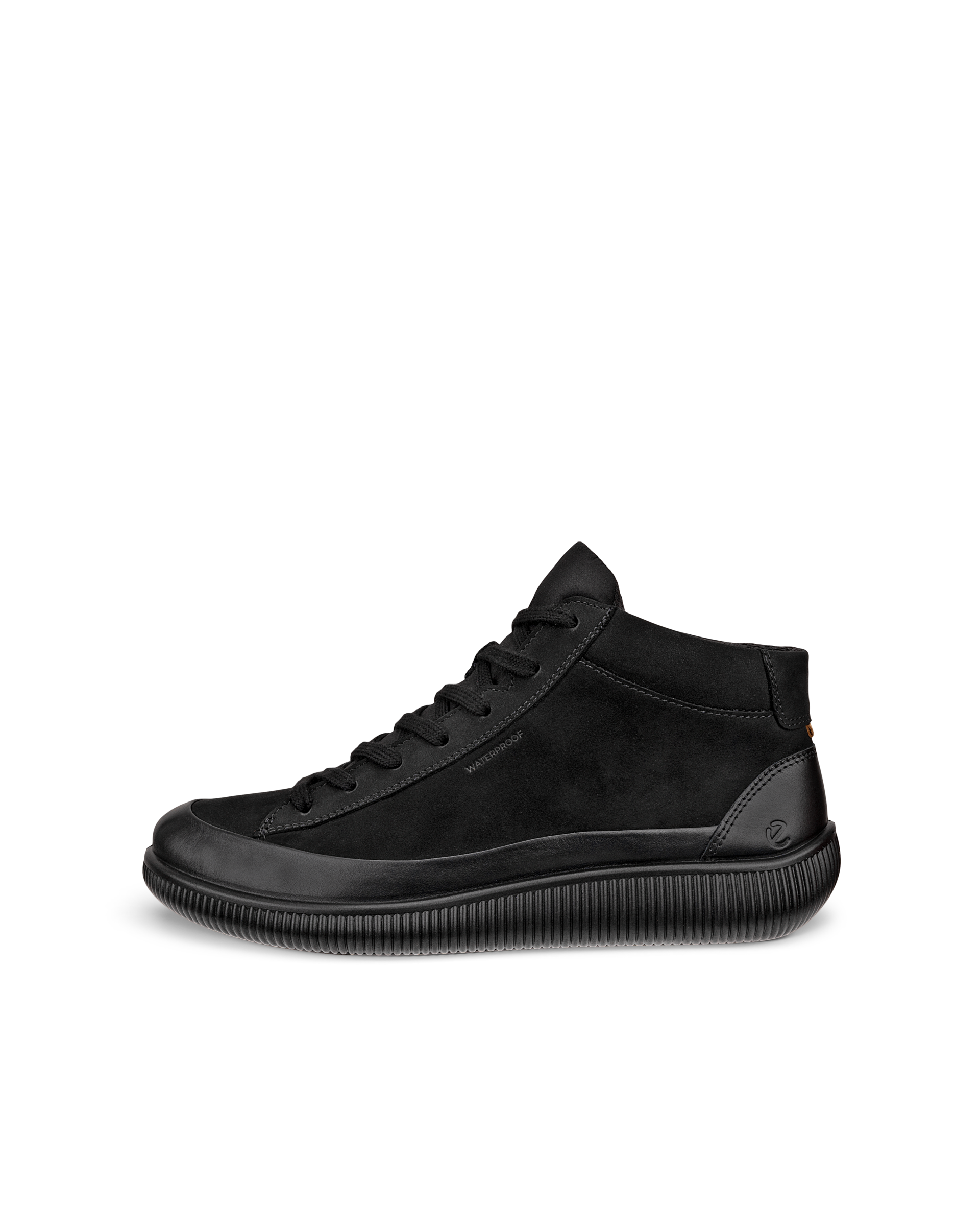 ECCO SOFT ZERO - Women's Nubuck Sneaker Boot - Black - 35