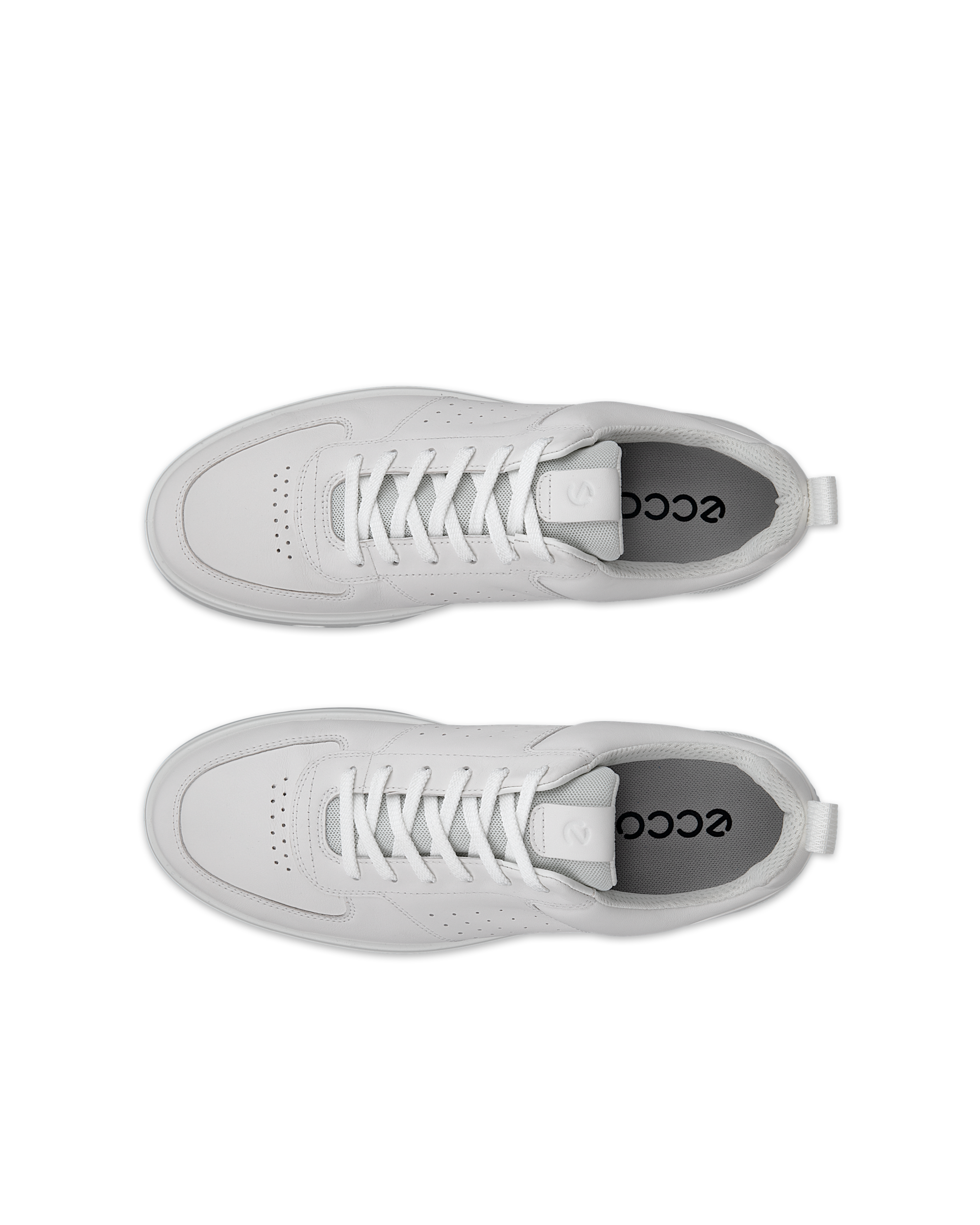 ECCO® Golf Street 720 chaussure de golf en cuir Gore-Tex pour homme - Blanc - Top left pair