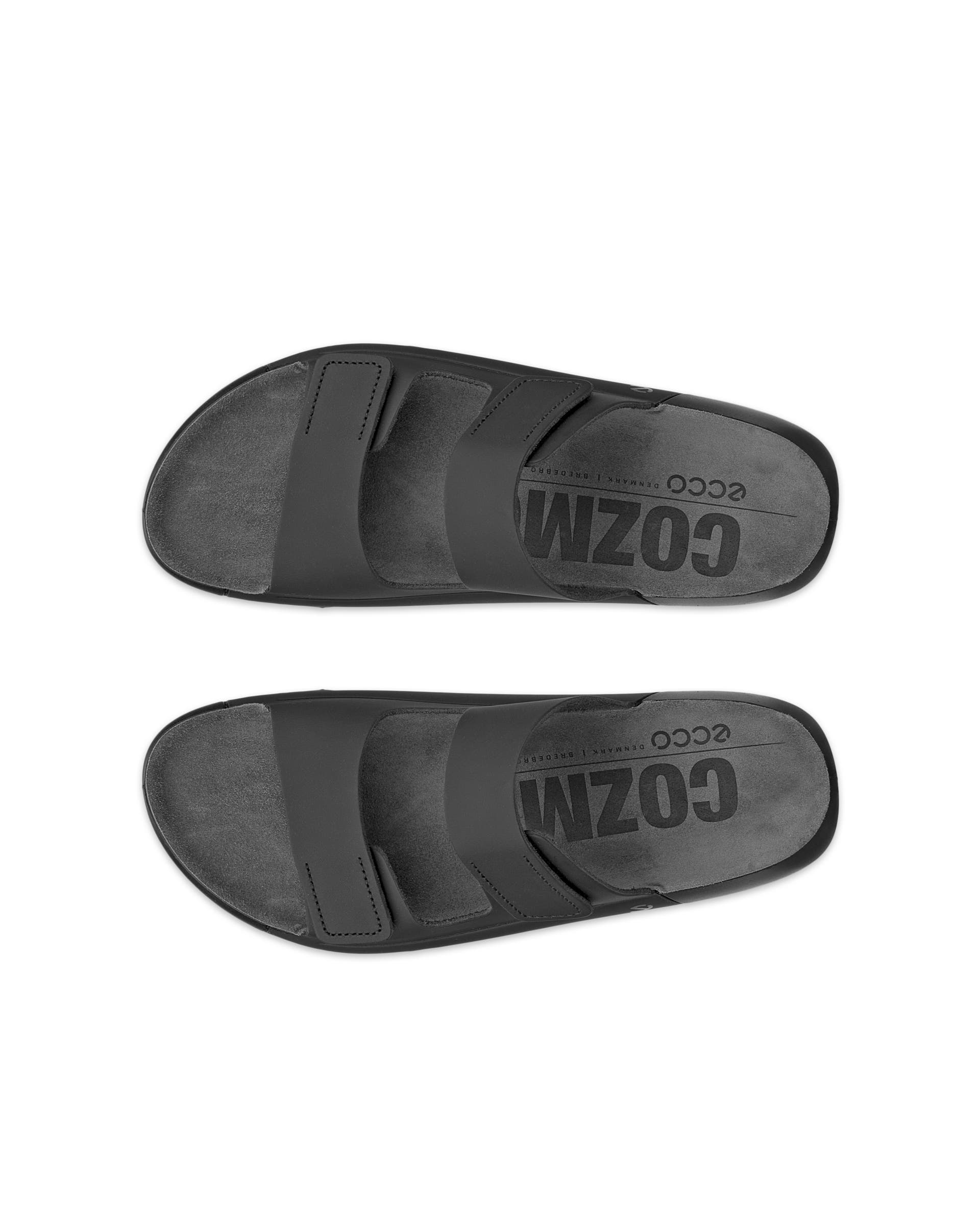 ECCO® Cozmo Damen Ledersandale mit zwei Riemen - Schwarz - Top left pair