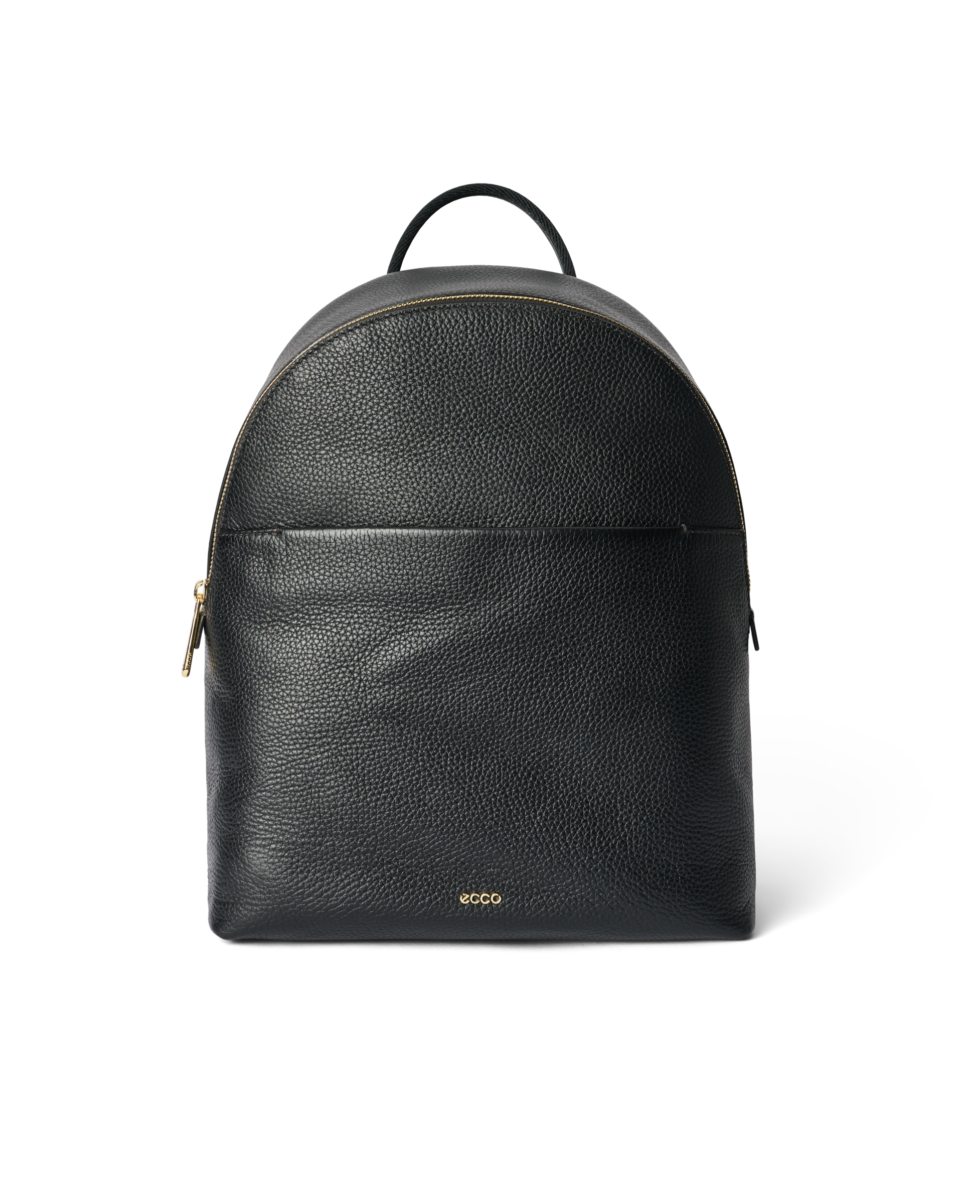ECCO Round Pack M - Leather Backpack - Black