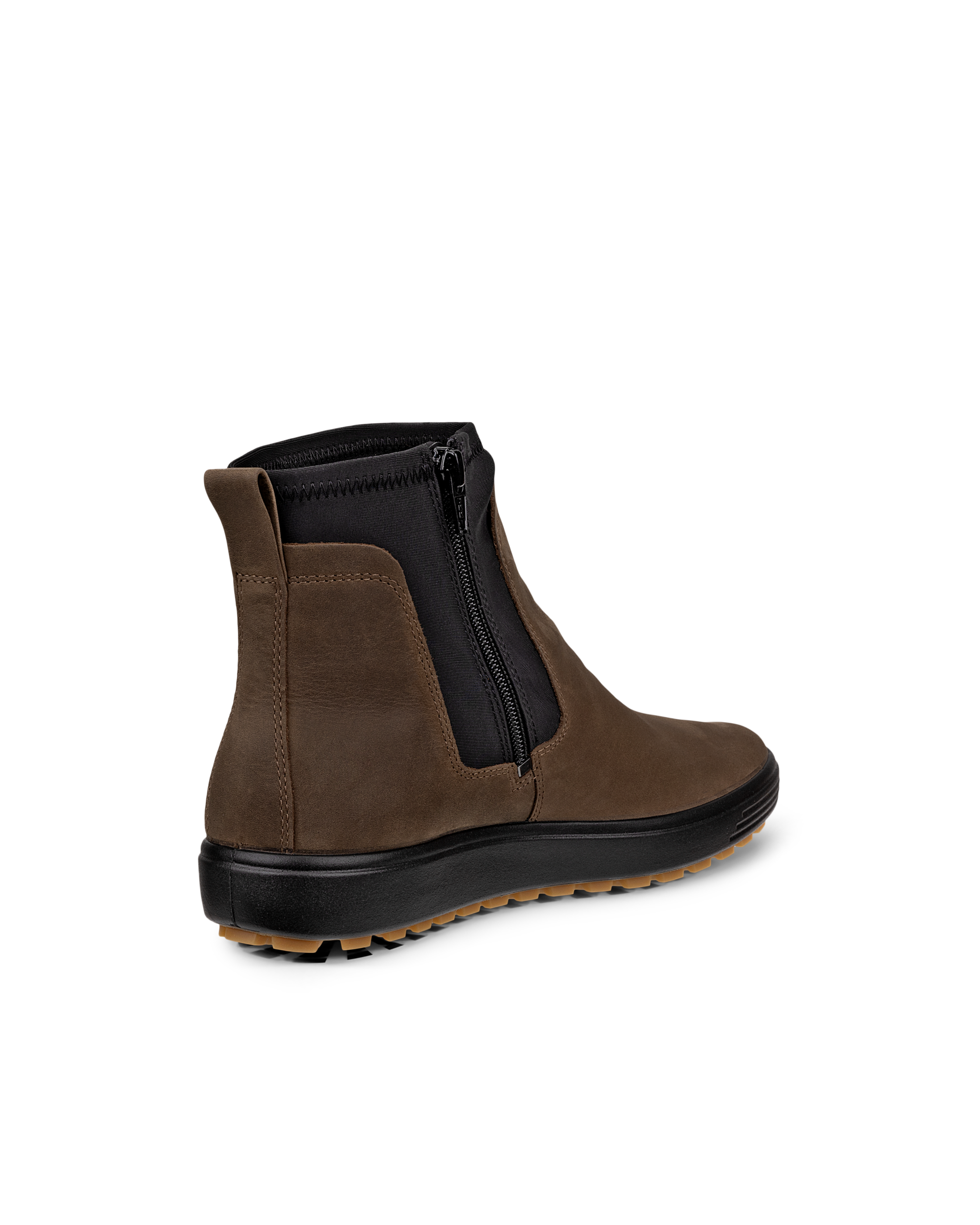 ECCO® SOFT 7 dames nubuck Chelsea boot - Bruin - Back