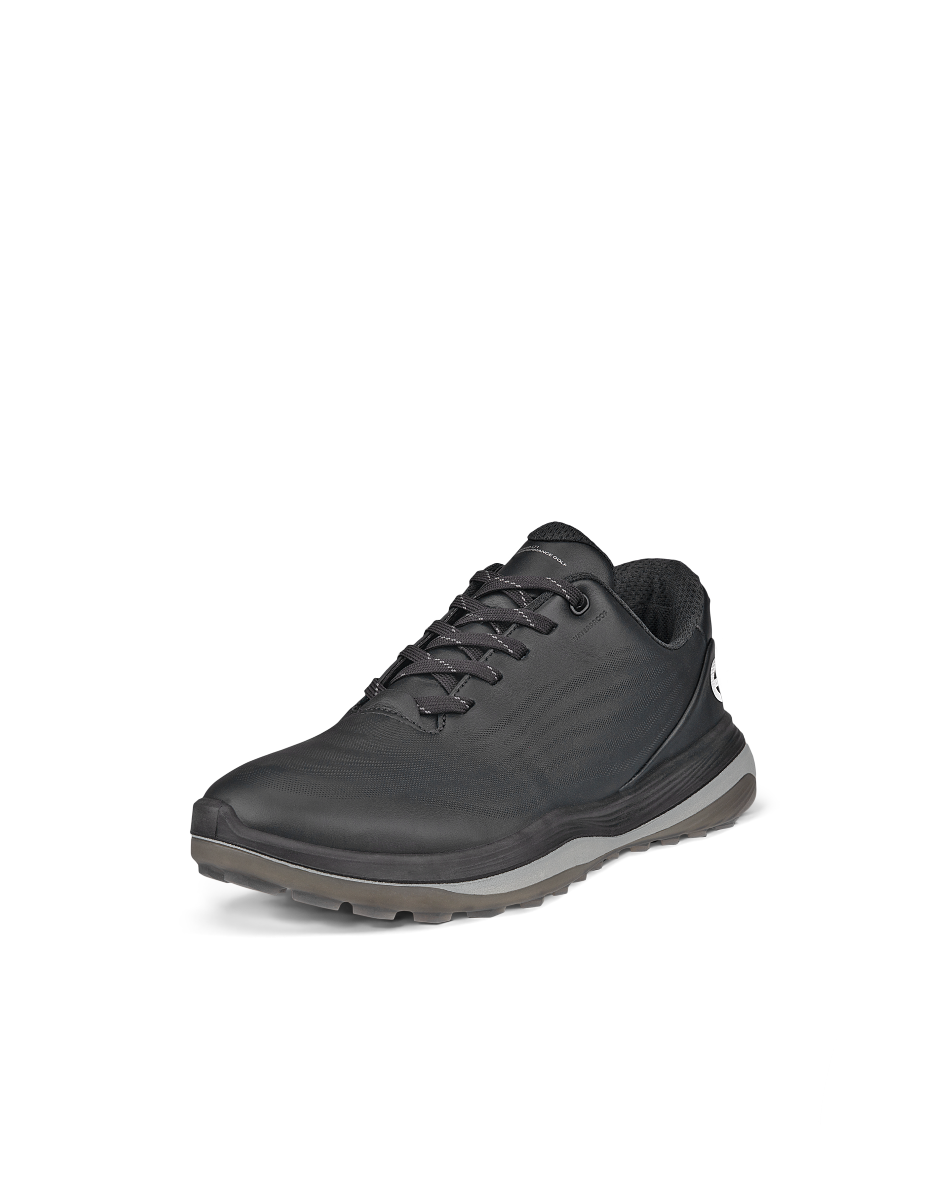 【エコー：サイズ42】ecco LT1 BLK Men's ECCO® Golf LT1 Leather Waterproof Golf Shoe | Black