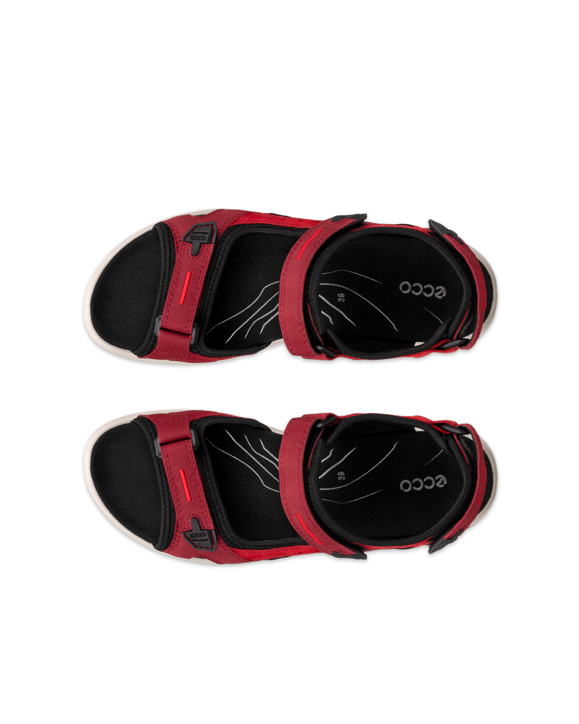 ECCO® OFFROAD Nubuck vandringssandal dam - Röd - Top left pair