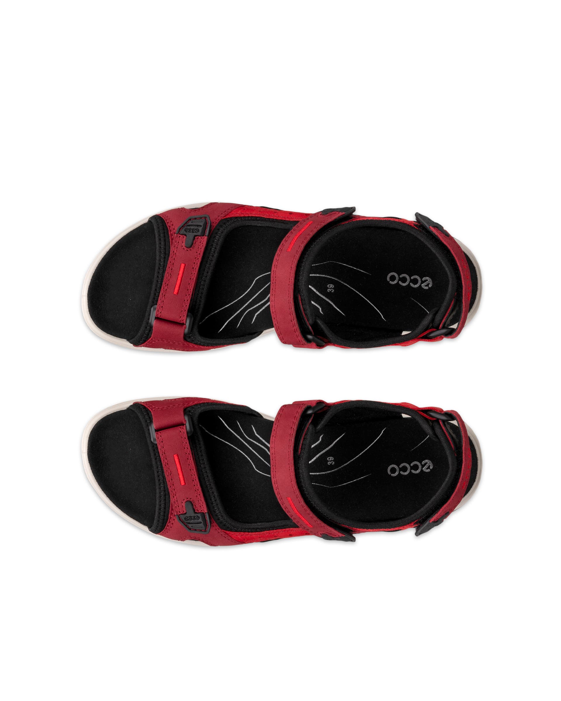 ECCO® OFFROAD női nubukbőr túraszandál - Piros - Top left pair
