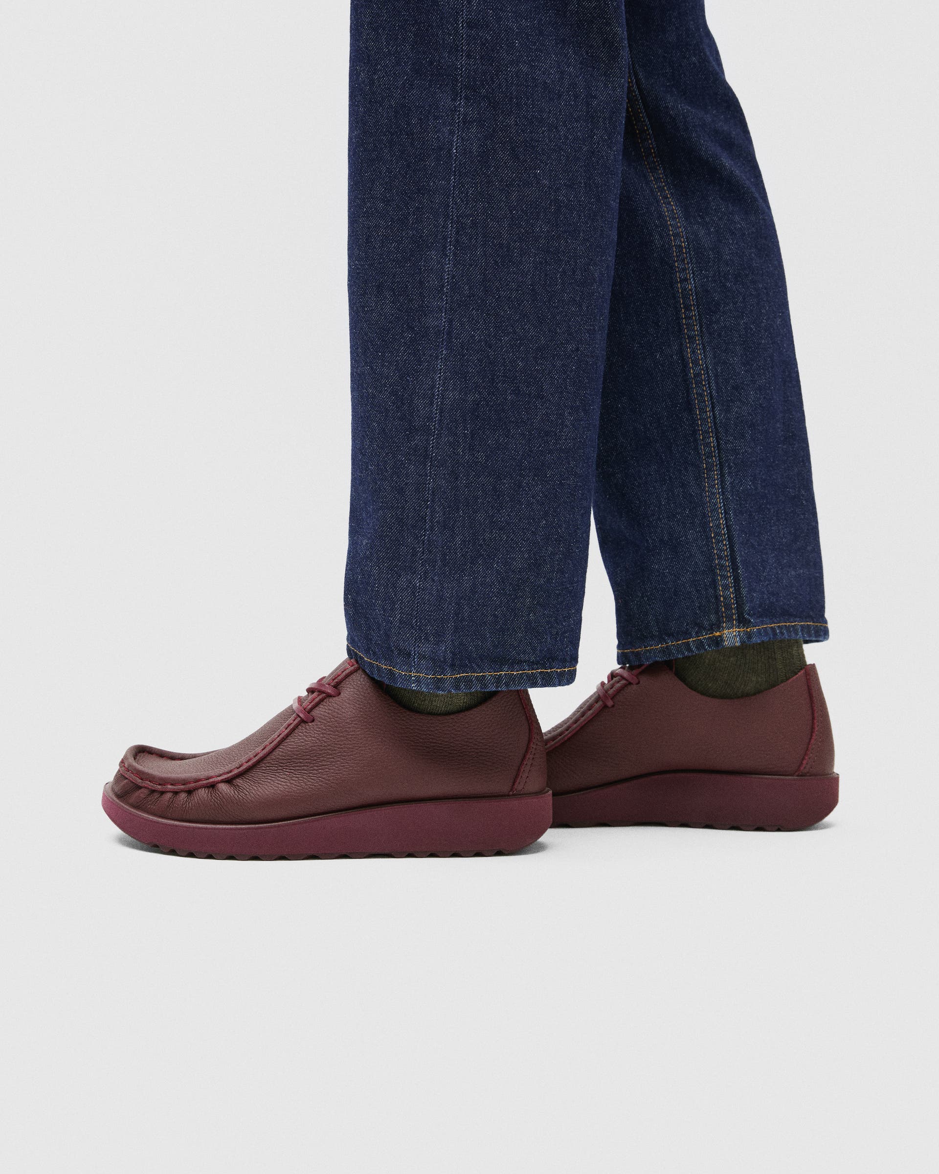 Sapatos atacadores couro homem ECCO® JOKE - Vermelho - Lifestyle image-1