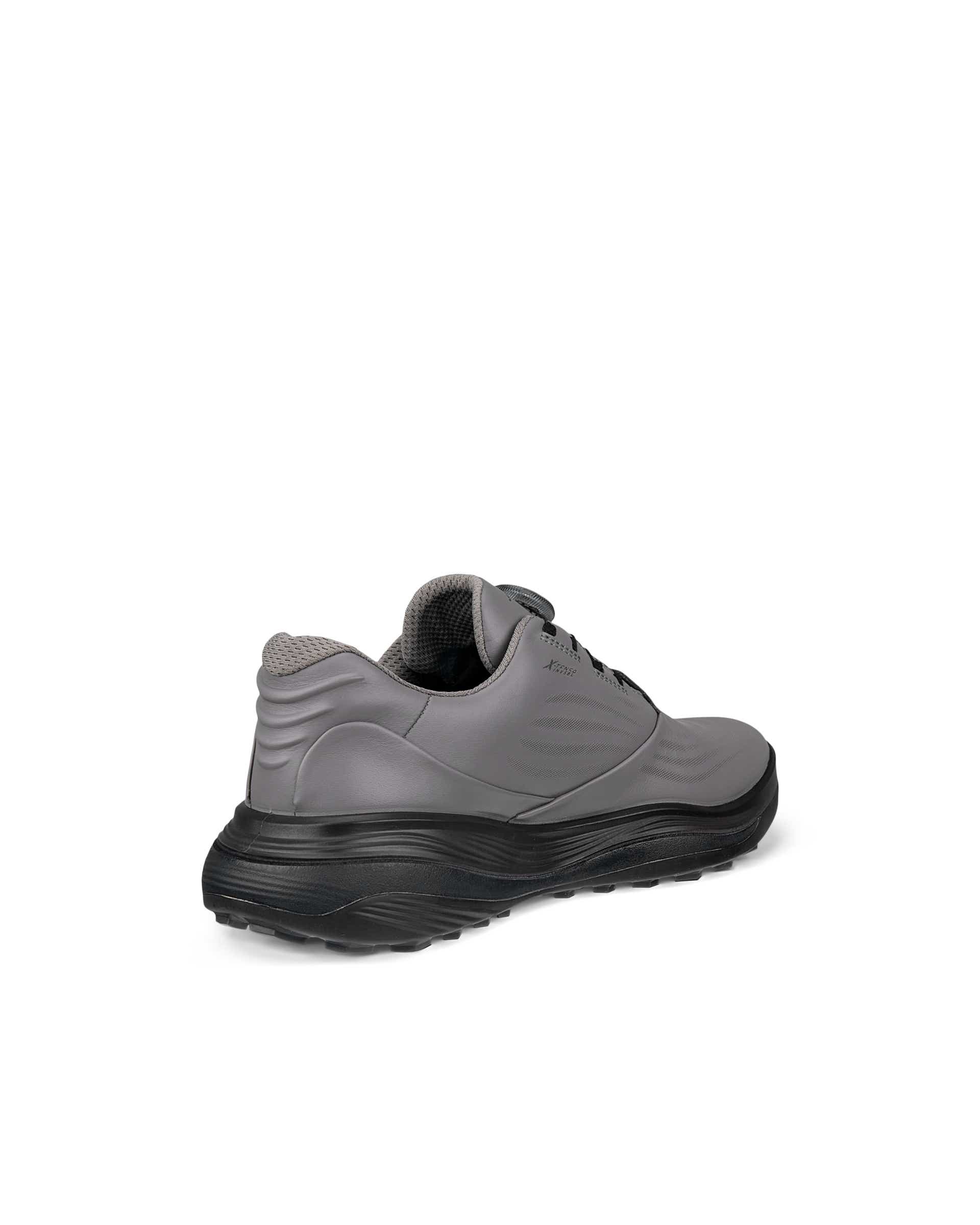 Men's ECCO® Golf LT1 Leather Waterproof Shoe - Grey - Back