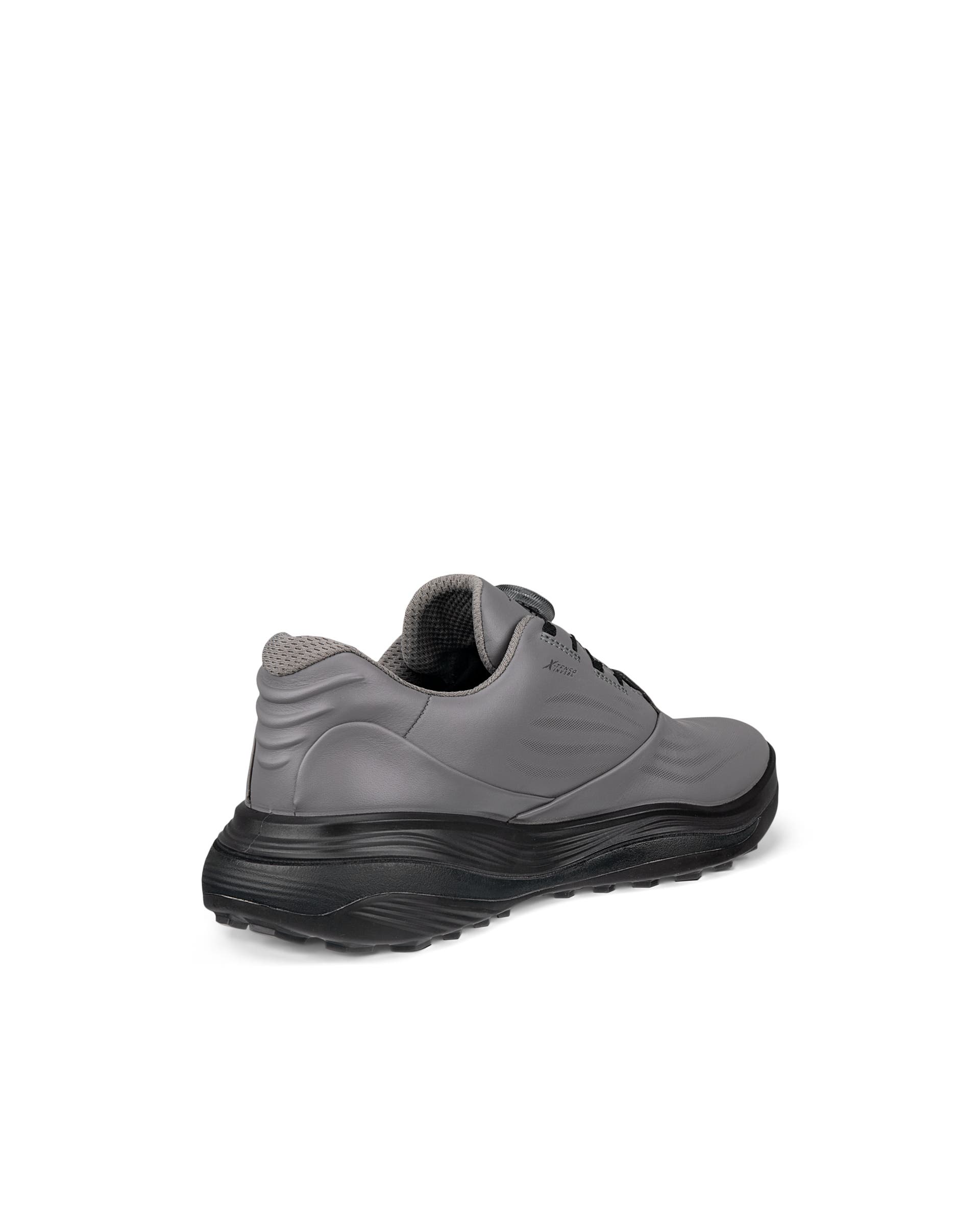 Men's ECCO® Golf LT1 Leather Waterproof Shoe - Grey - Back