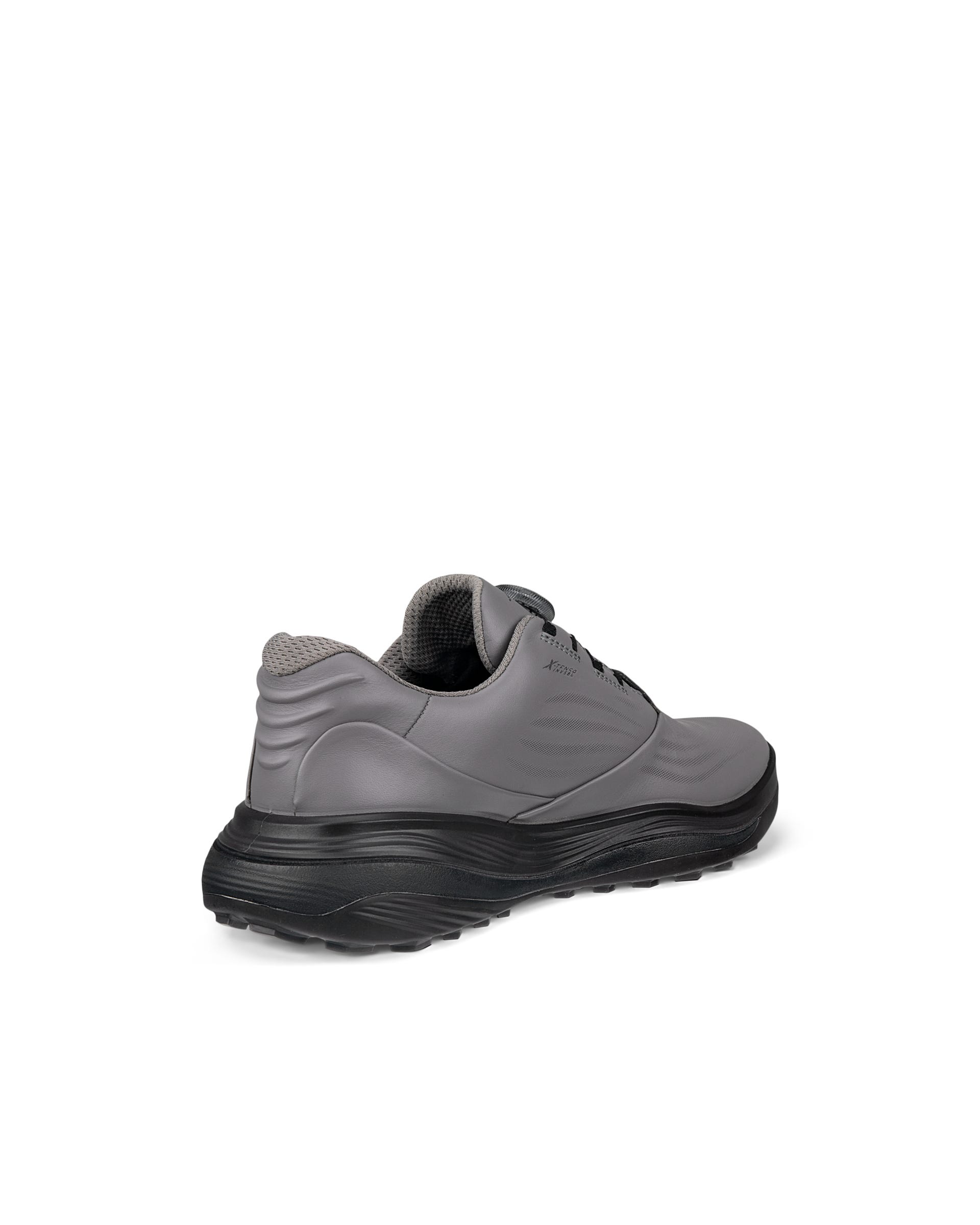 Men's ECCO® Golf LT1 Leather Waterproof Shoe - Grey - Back
