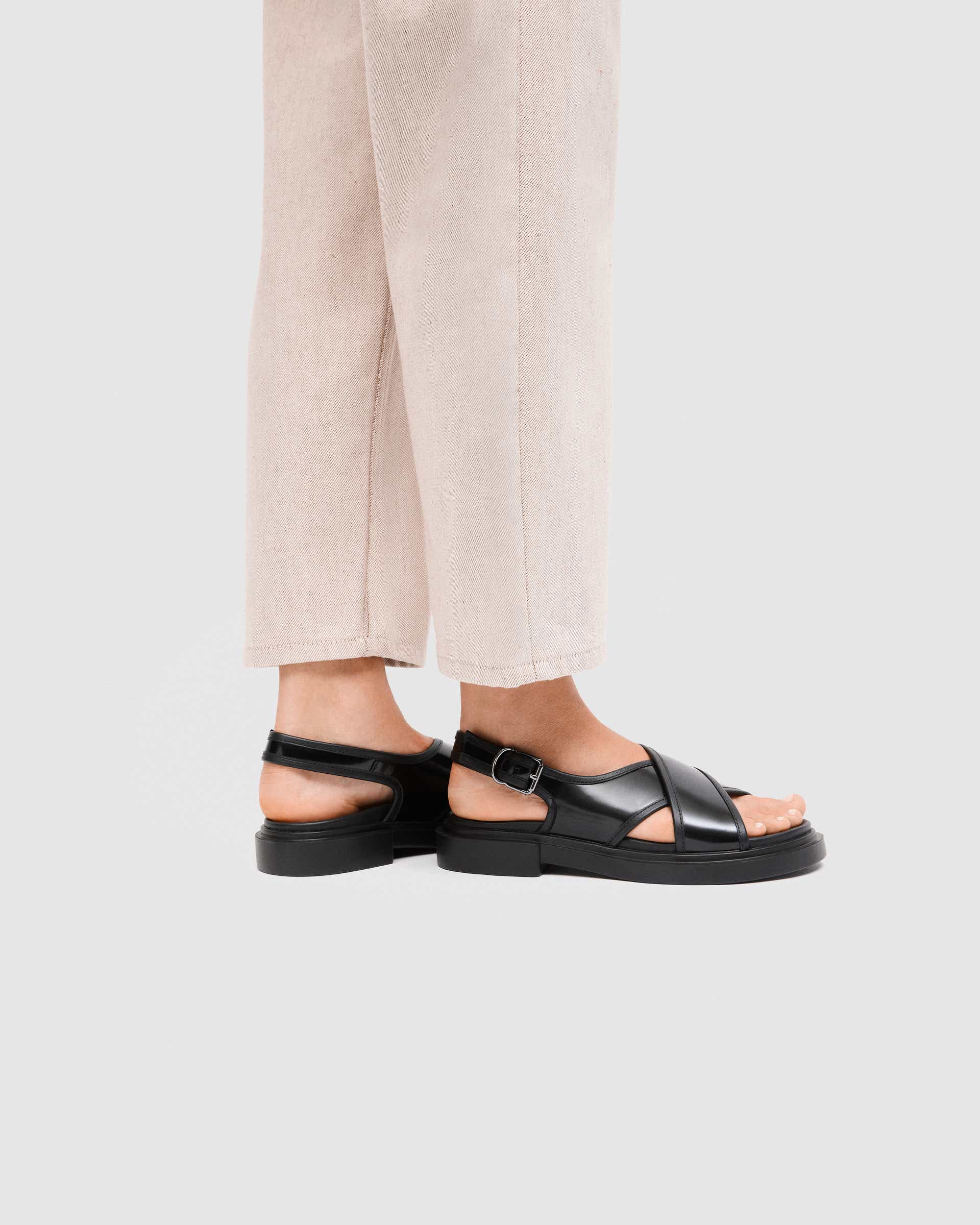 ECCO METRO SEOUL SANDAL Women ウィメンズ レザーサンダル | ブラック