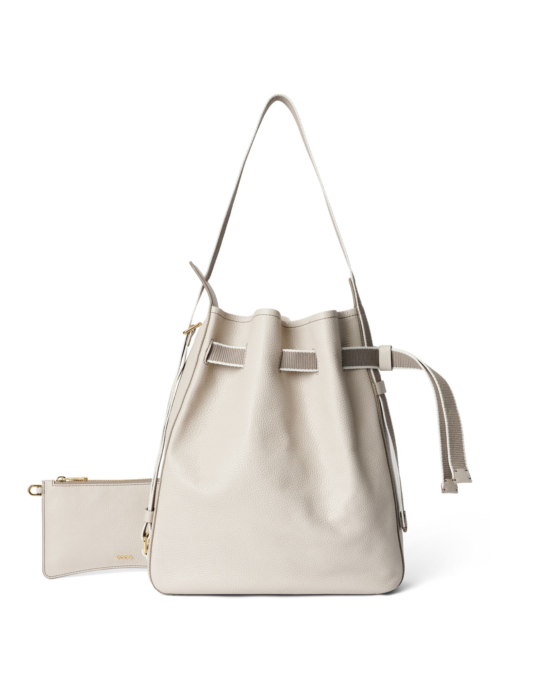 ECCO® Sail Hobo-Tasche aus Leder - Beige - Main