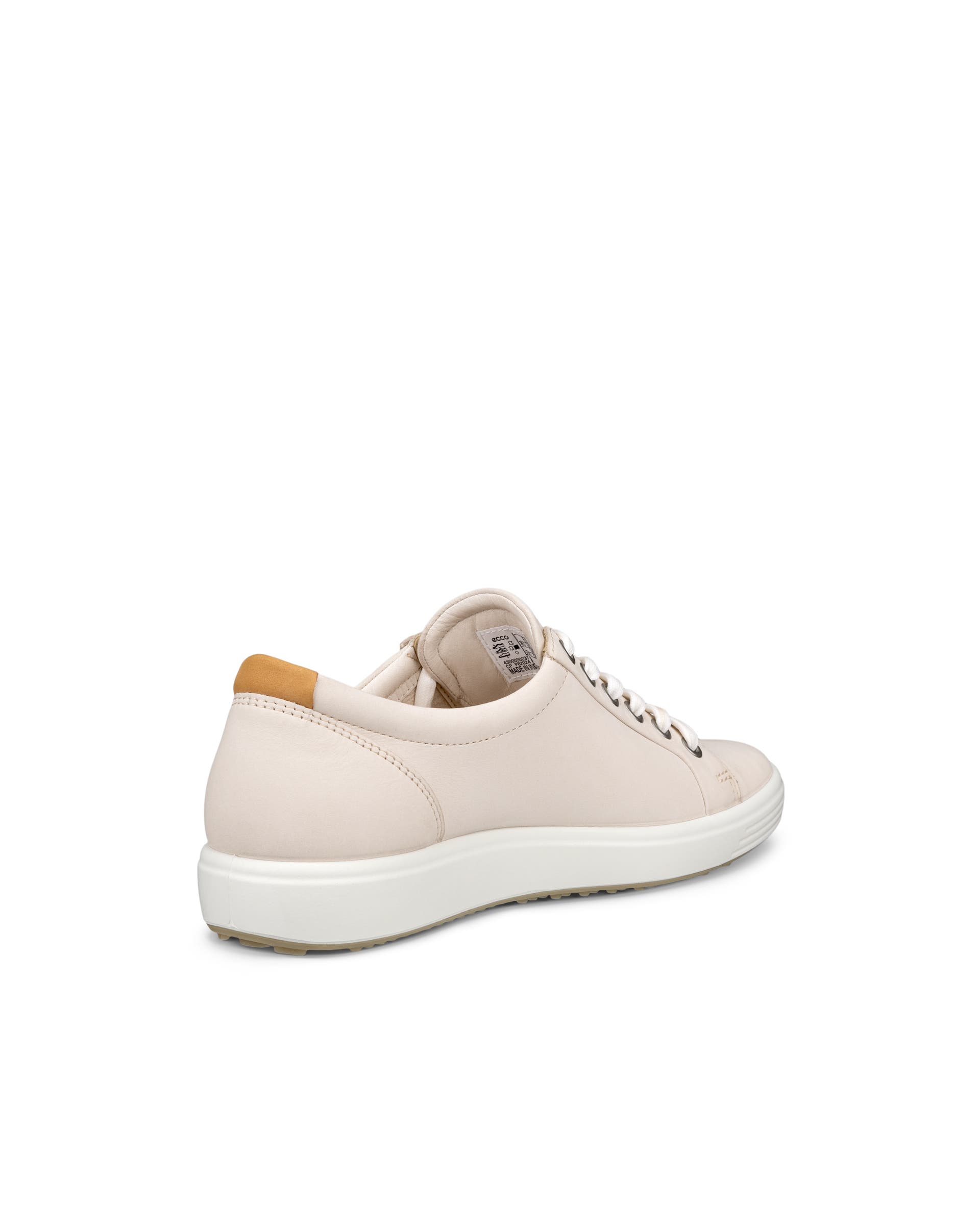 ECCO® Soft 7 Damen Sneaker aus Nubukleder - Beige - Back