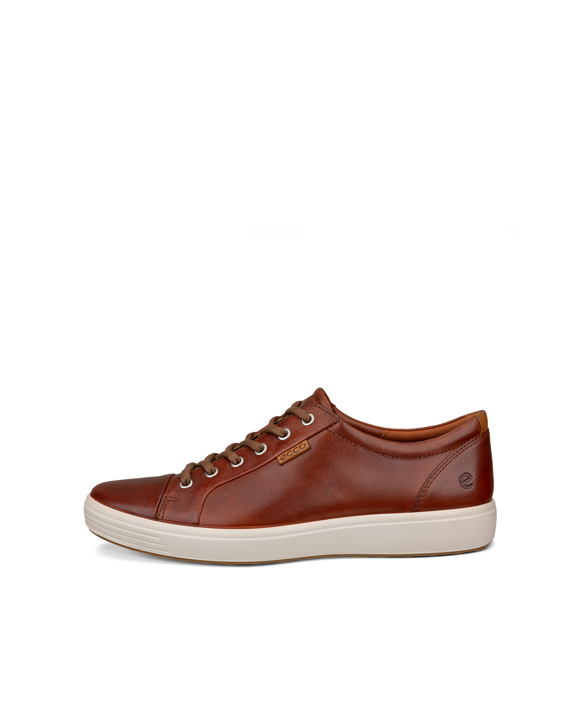 ECCO® Soft 7 baskets en cuir pour homme - Marron - Outside