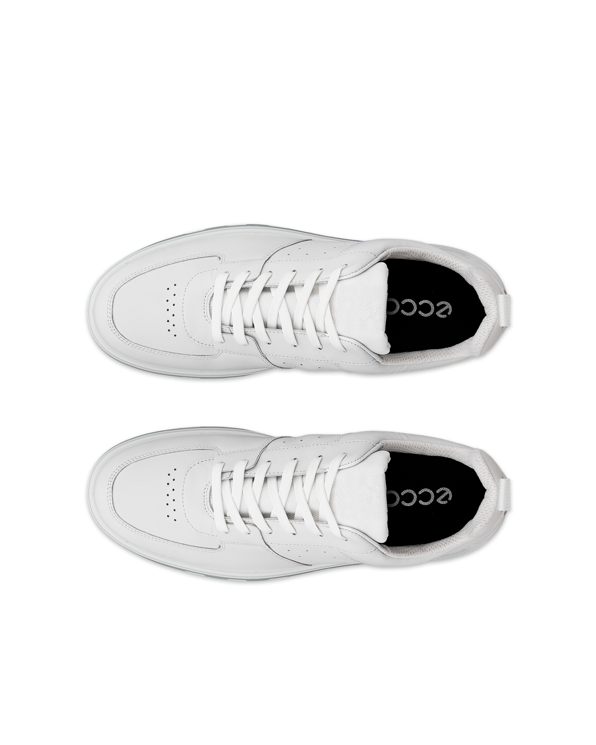 ECCO® Street 720 baskets en cuir Gore-Tex pour homme - Blanc - Top left pair