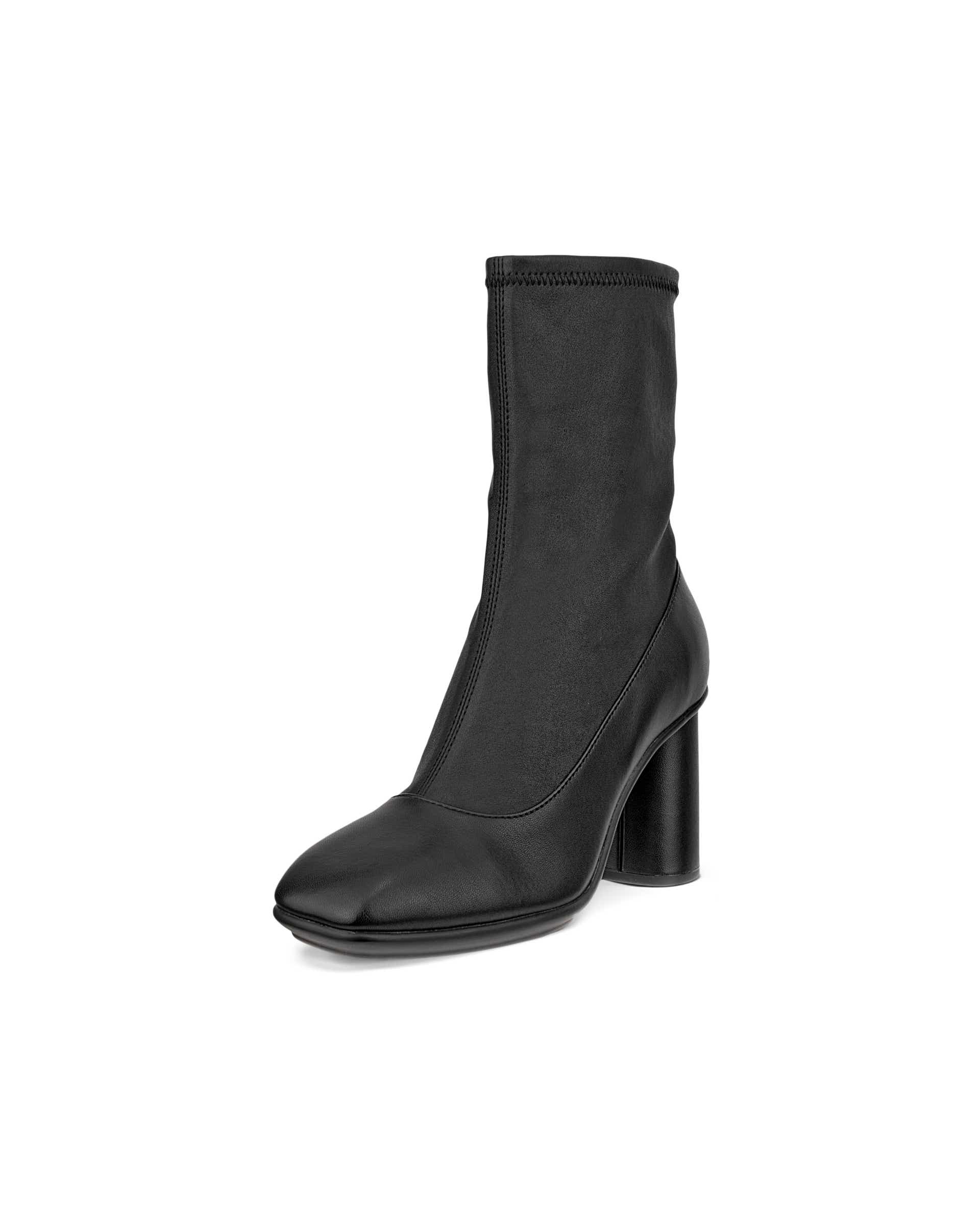 Women's ECCO® SCULPTED ALBA 65 Leather Mid-Cut Boot - Black - Main