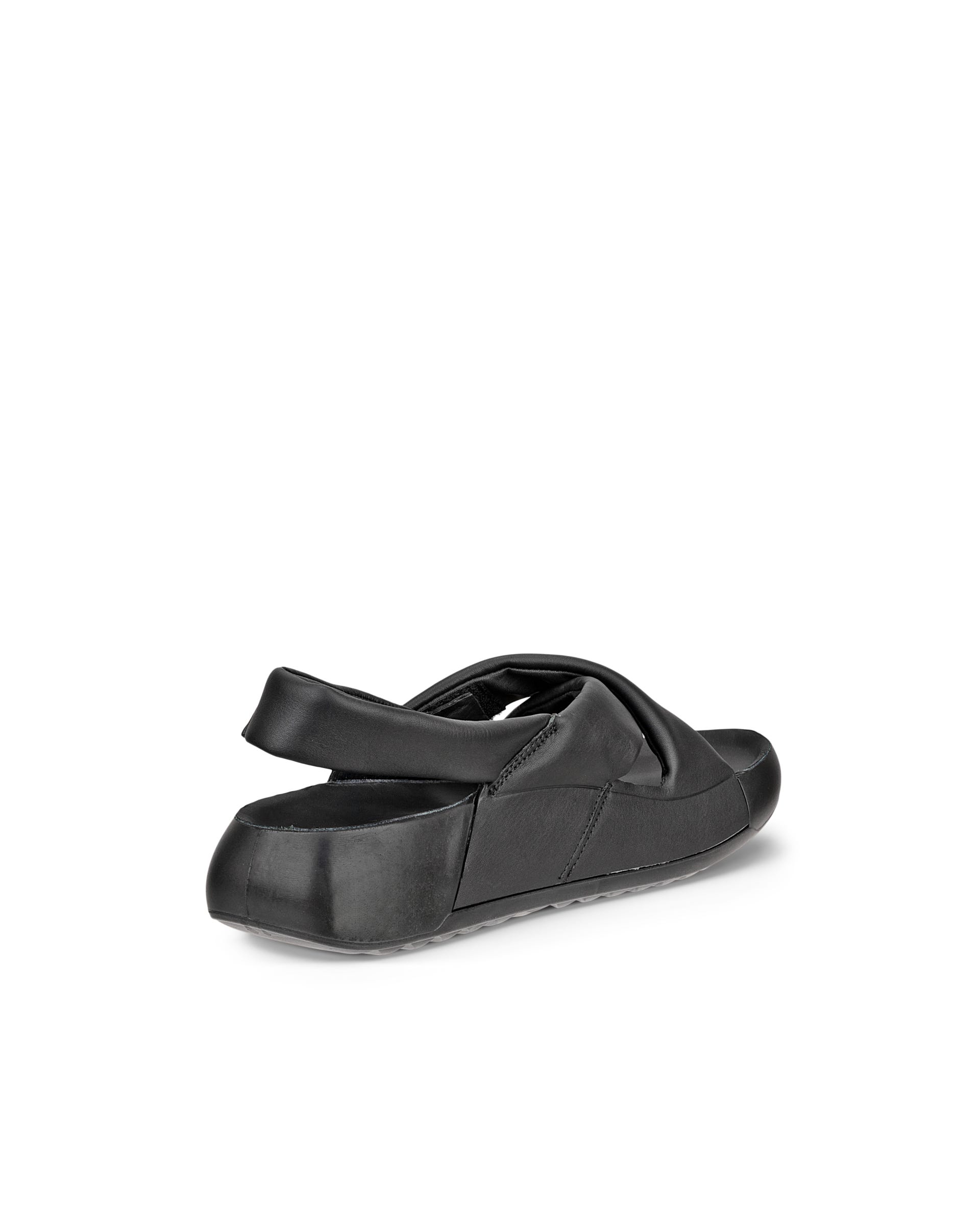Women's ECCO® Cozmo PF Leather Sandal - Black - Back