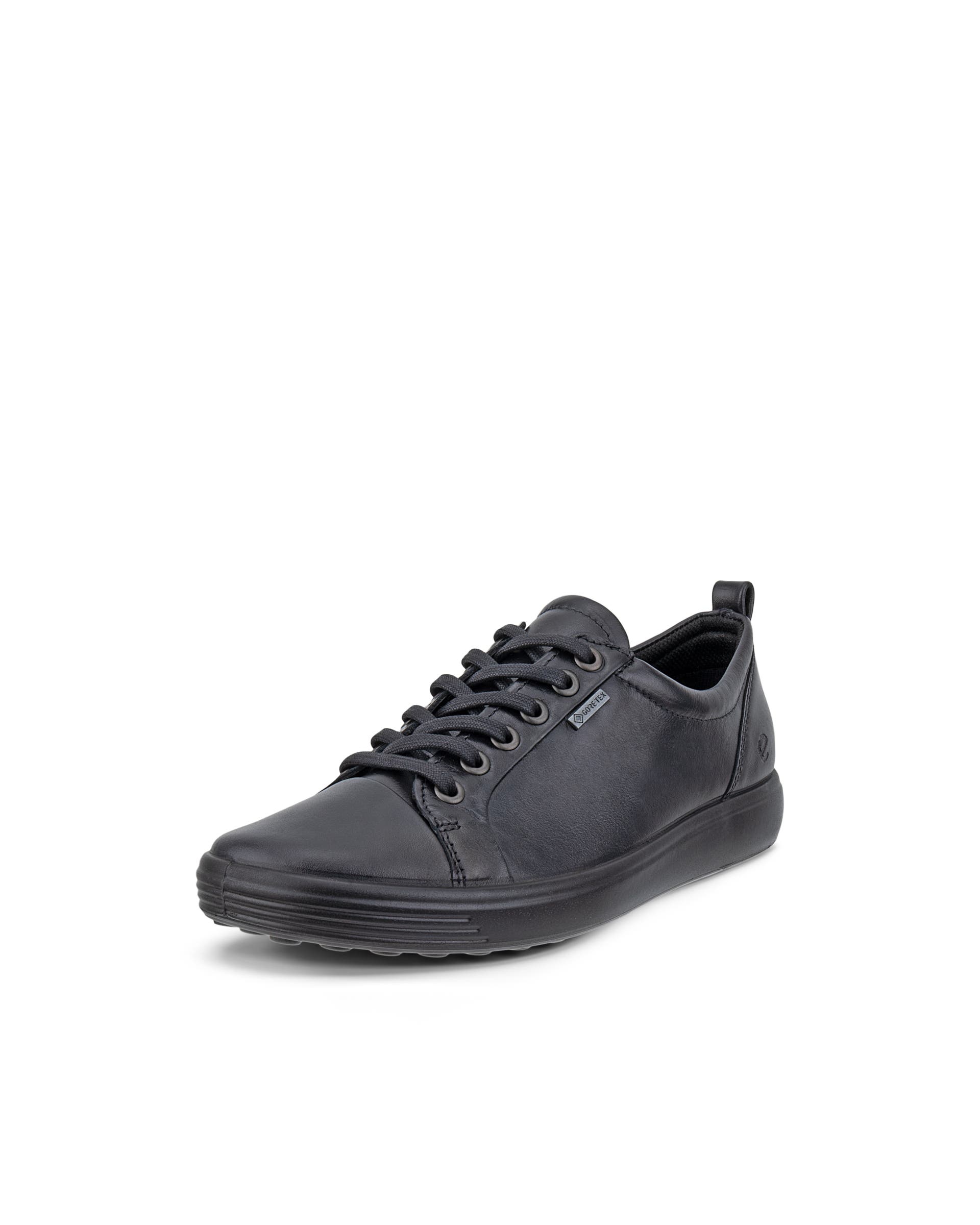 Women's ECCO® Soft 7 Leather Gore-Tex Sneaker - Black - Main
