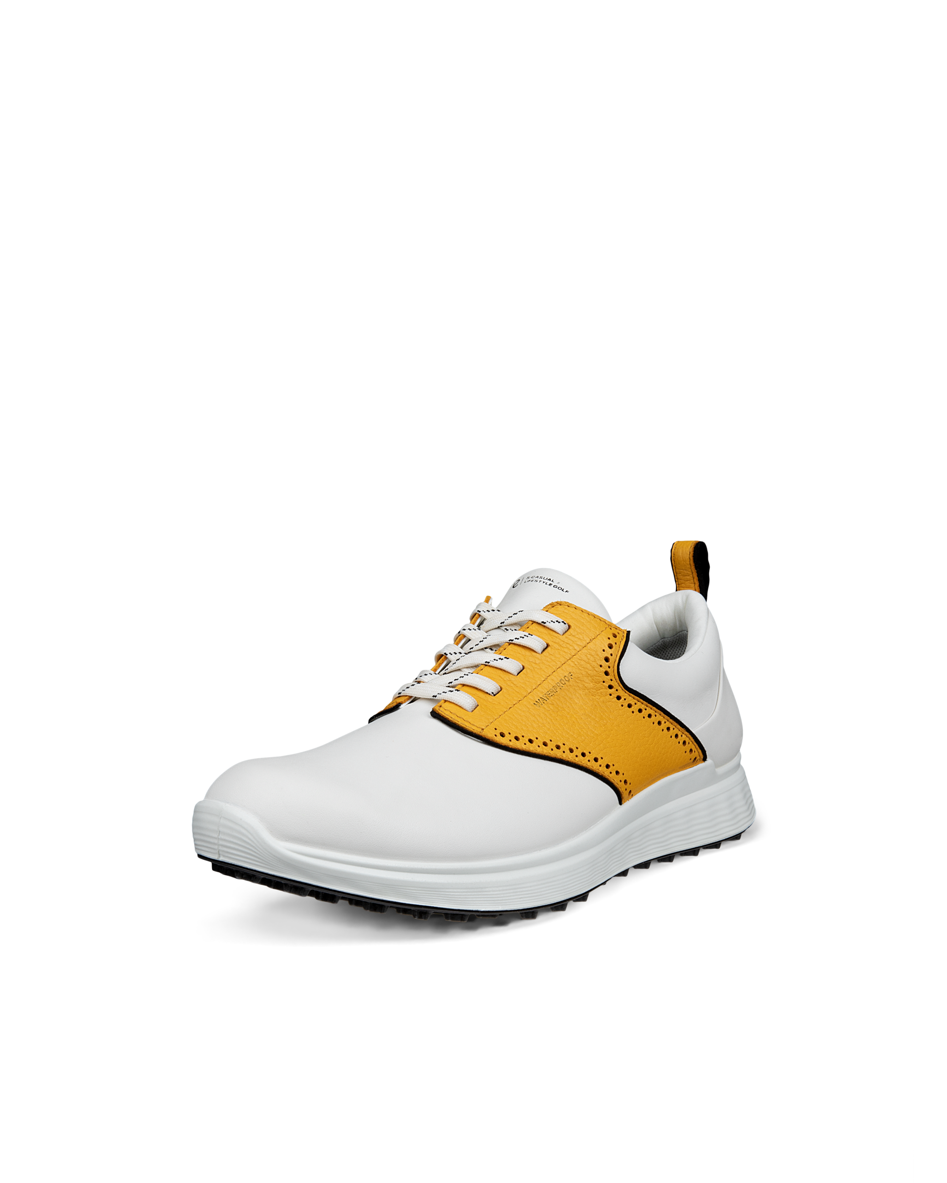 Men's ECCO® Golf S-Casual Leather Waterproof Golf Shoe White