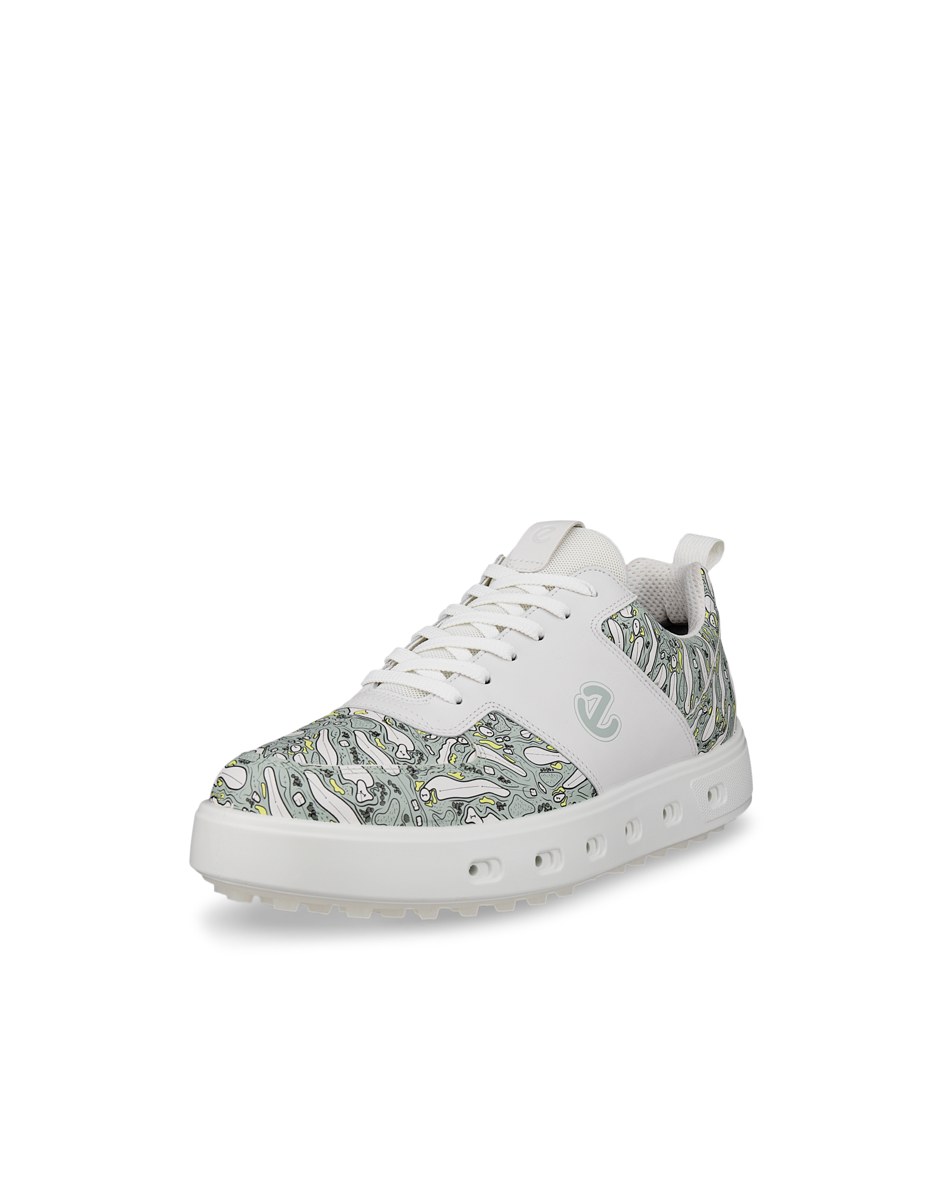 ECCO ゴルフシューズ ホワイト/グレー ECCO Golf S Three ウィメンズ レザーGore-Texゴルフシューズ