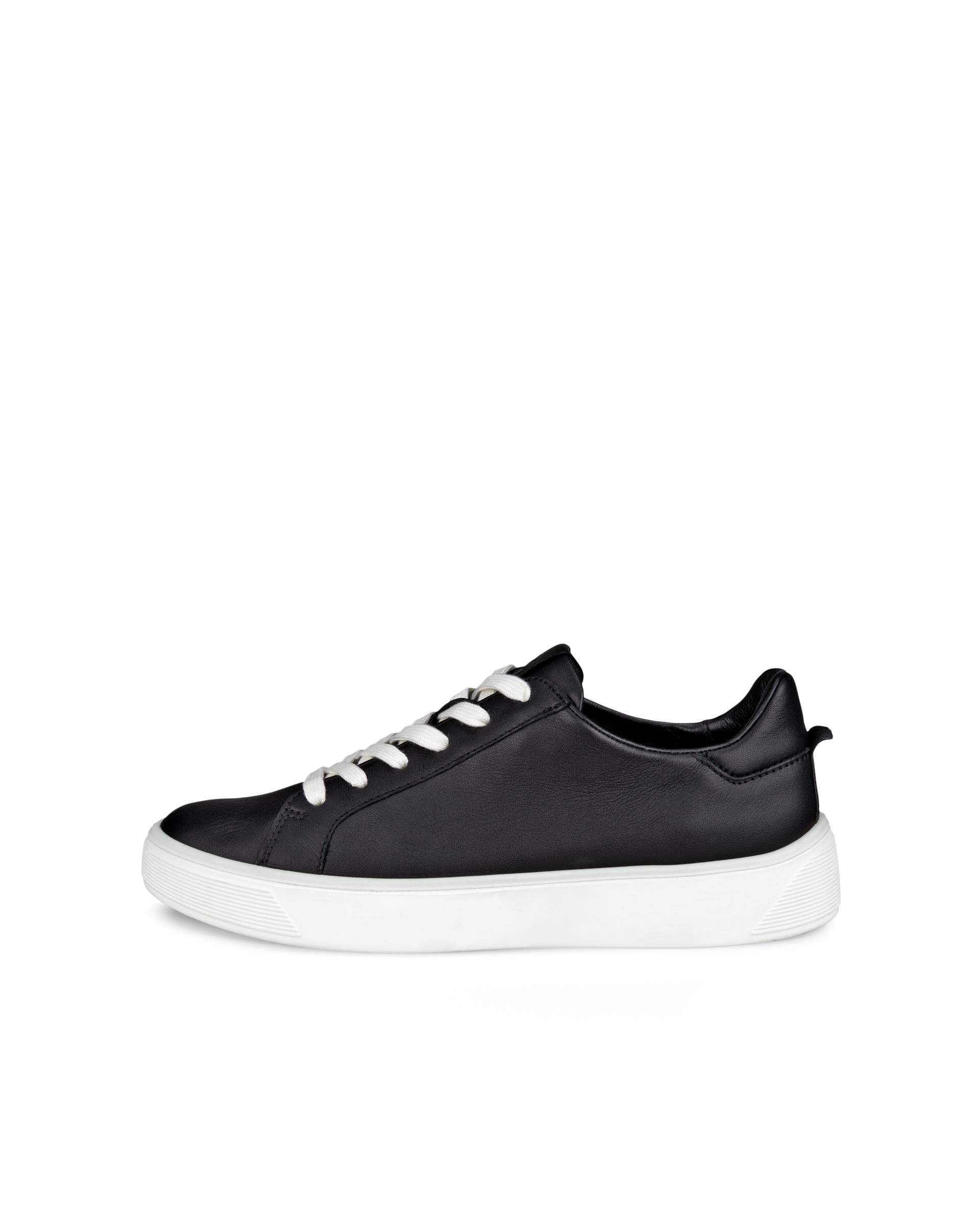 ECCO® Street Tray Dames leren sneaker - Zwart - Outside