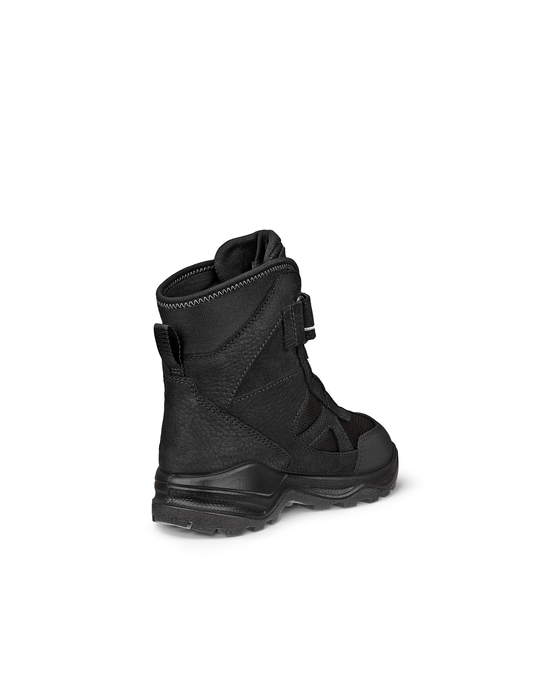 Kids' ECCO® Snow Mountain Nubuck Waterproof Winter Boot - Black - Back