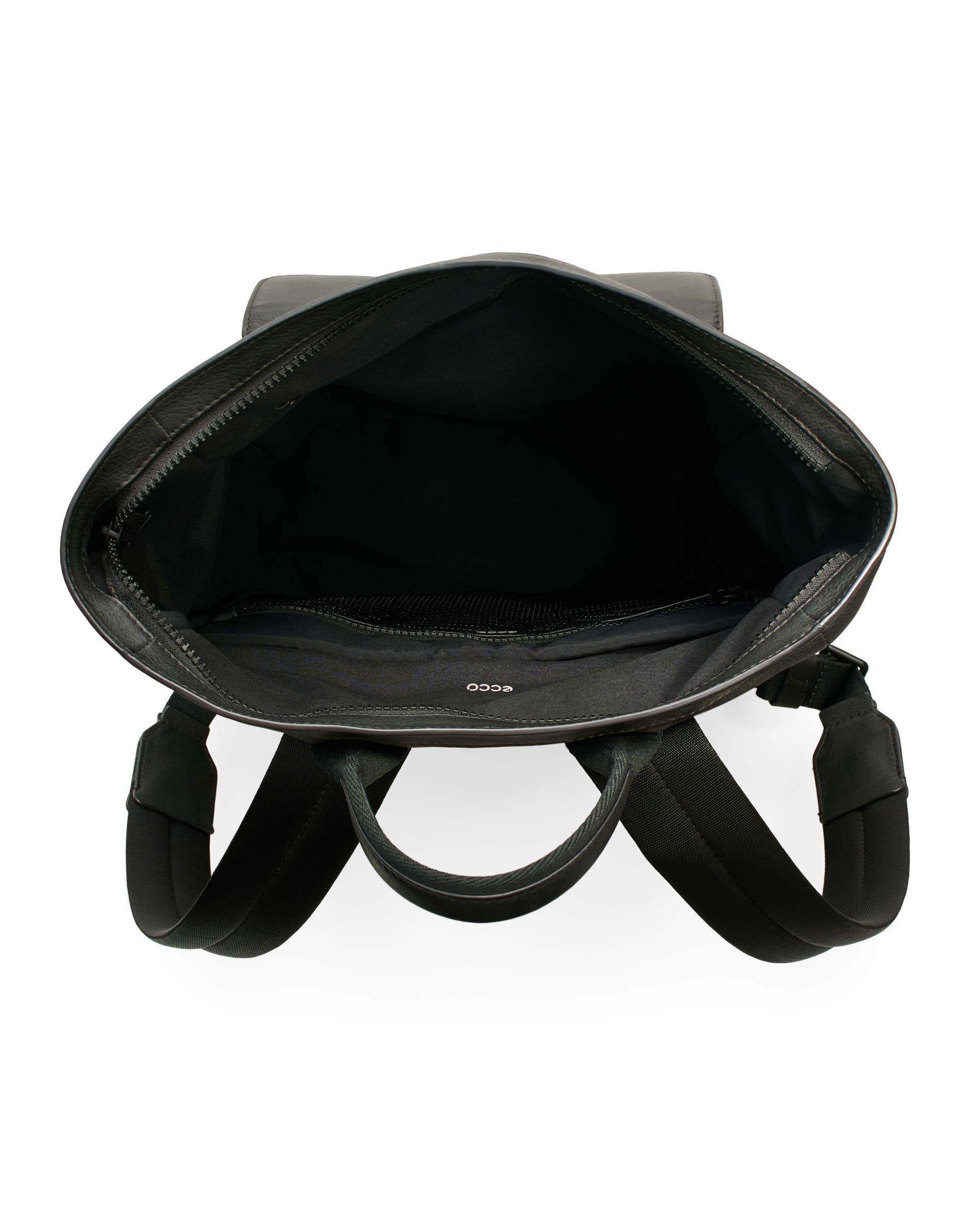 ECCO® Square Pack bőr hátizsák - Fekete - Birdeye