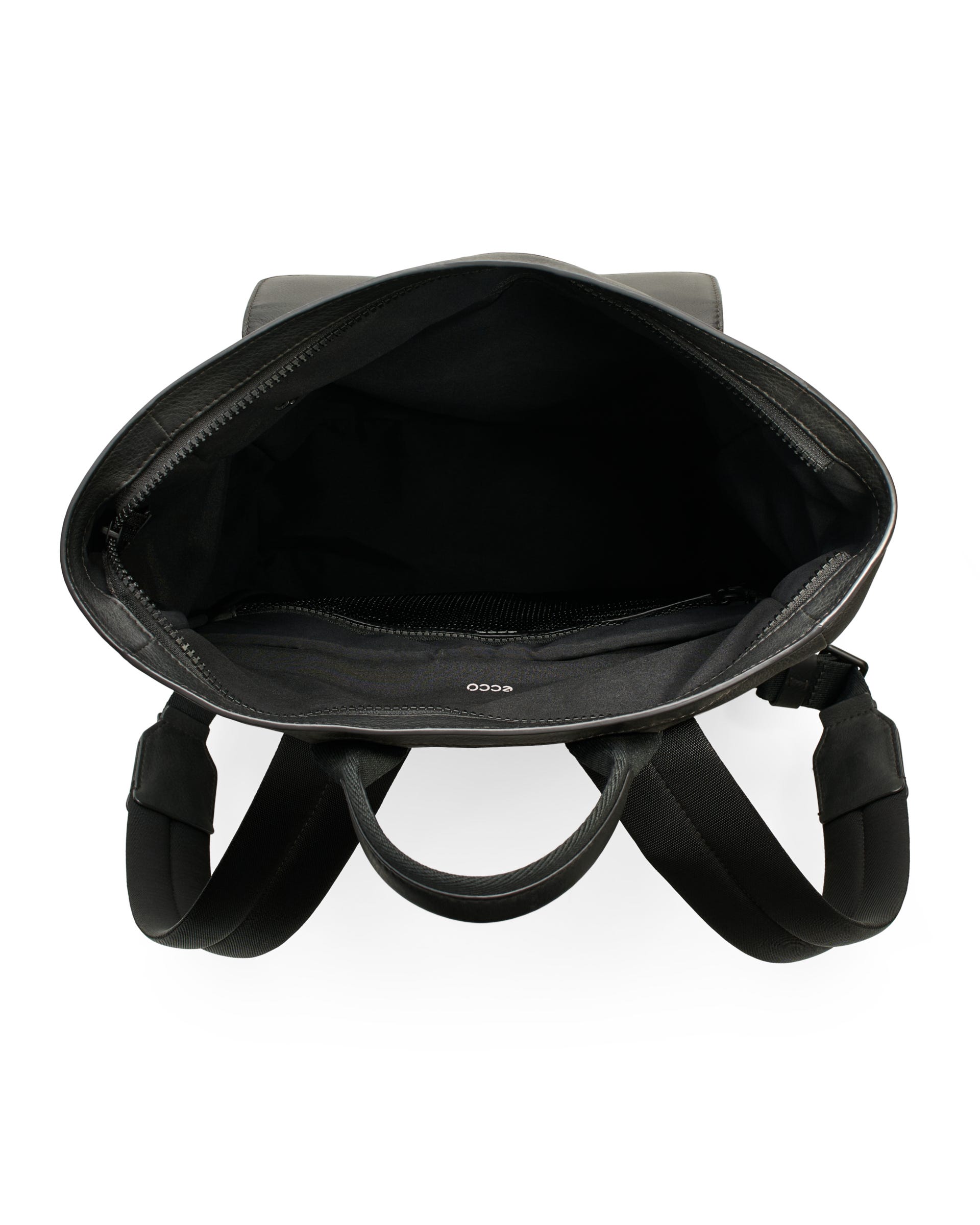 ECCO® Square Pack bőr hátizsák - Fekete - Birdeye