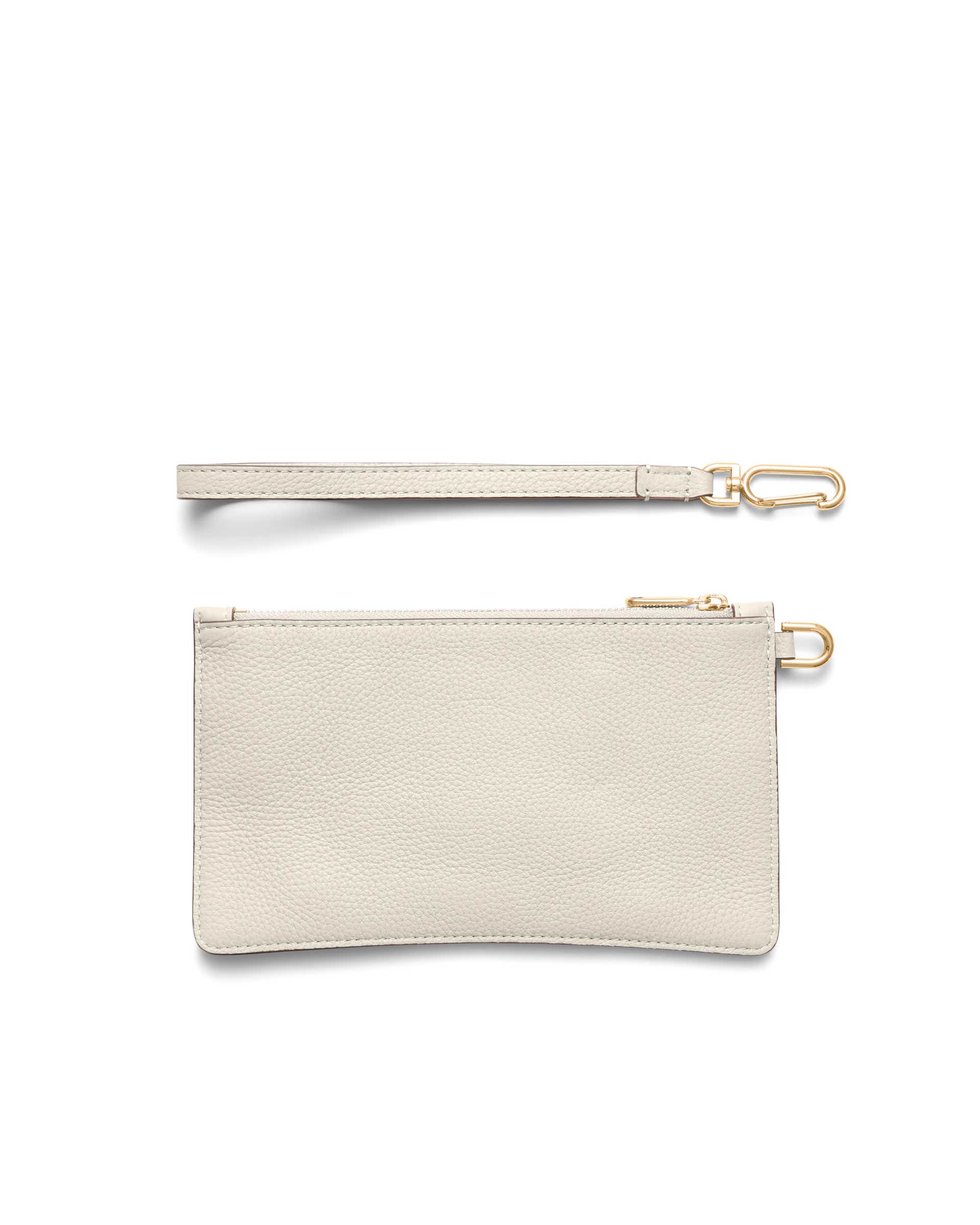 ECCO® Soft Pebbled Leather Wristlet - Beige - Back