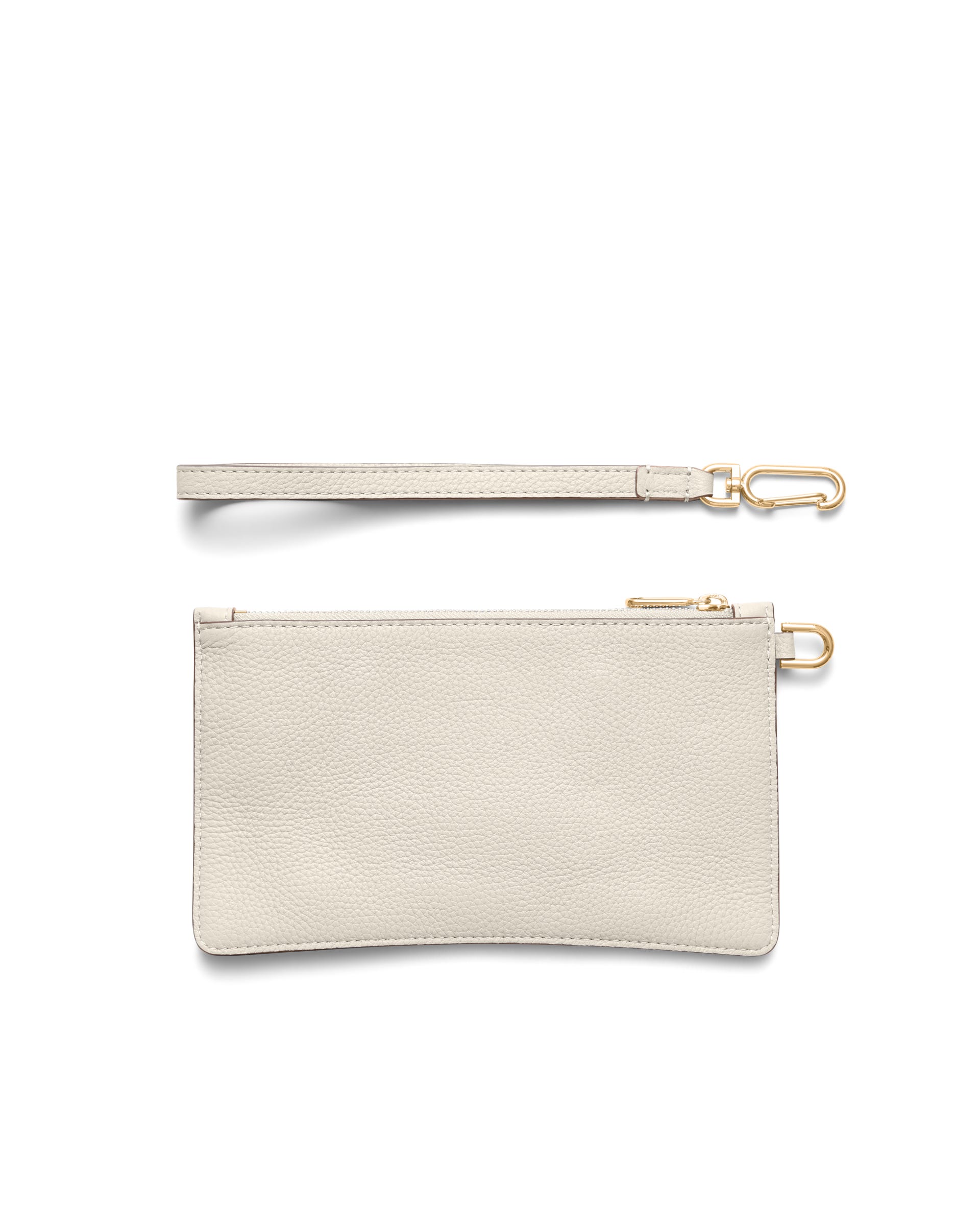 ECCO® Soft Pebbled Leather Wristlet - Beige - Back