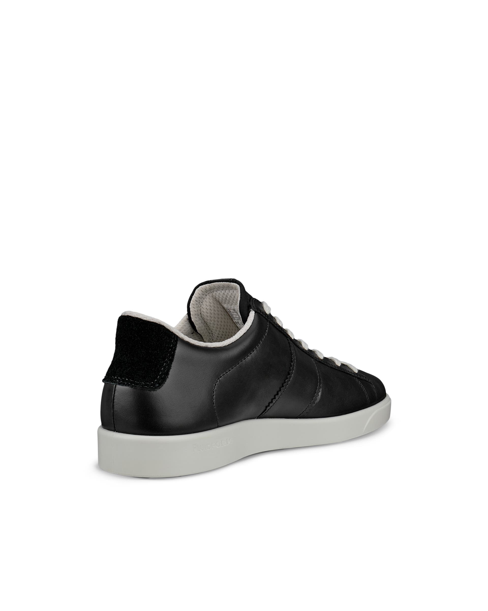 Women's ECCO® Street Lite Leather Trainer - Black - Back