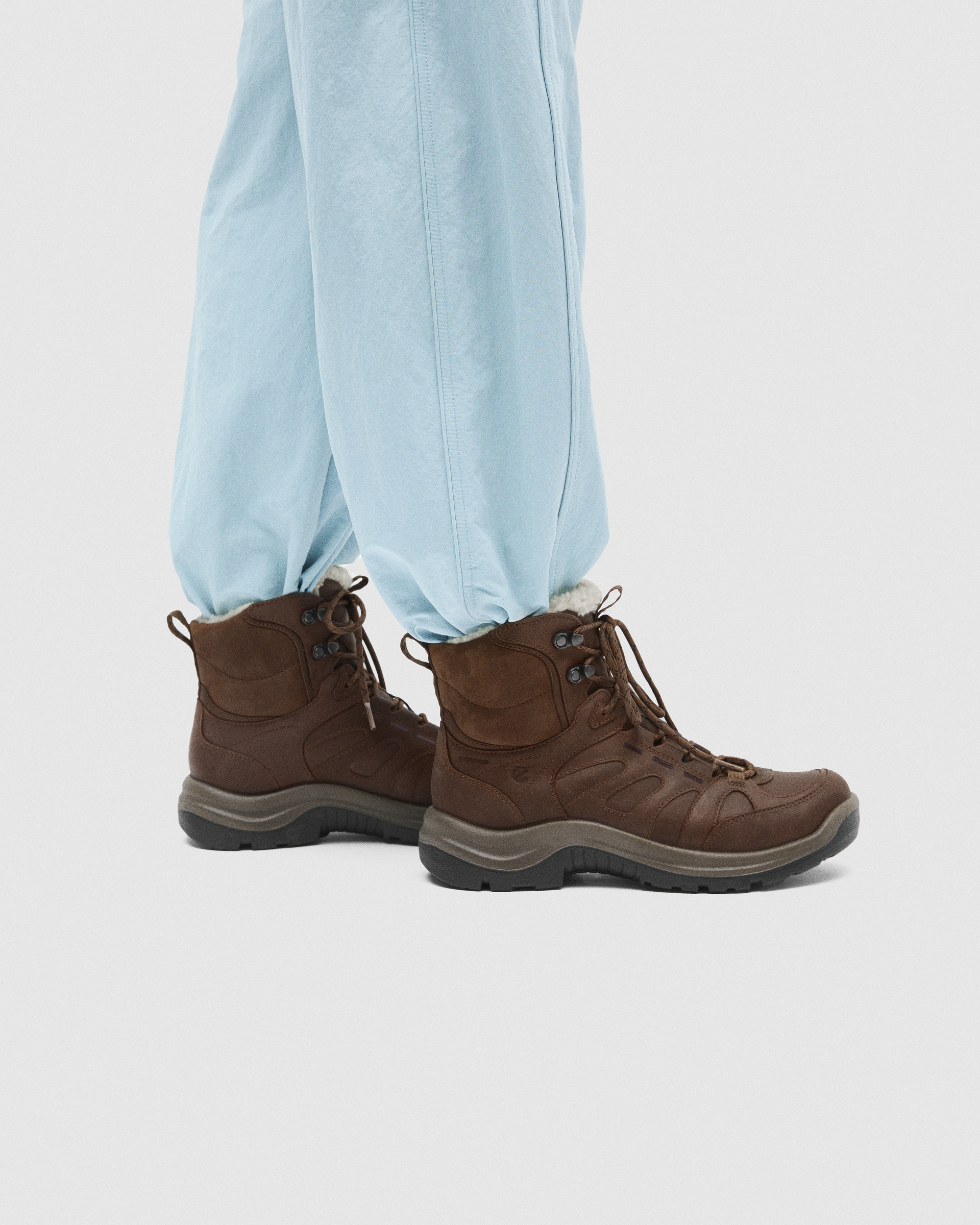 Women's ECCO® Offroad Leather Waterproof Mid-Cut Outdoor Boot - Brown - Lifestyle image-1