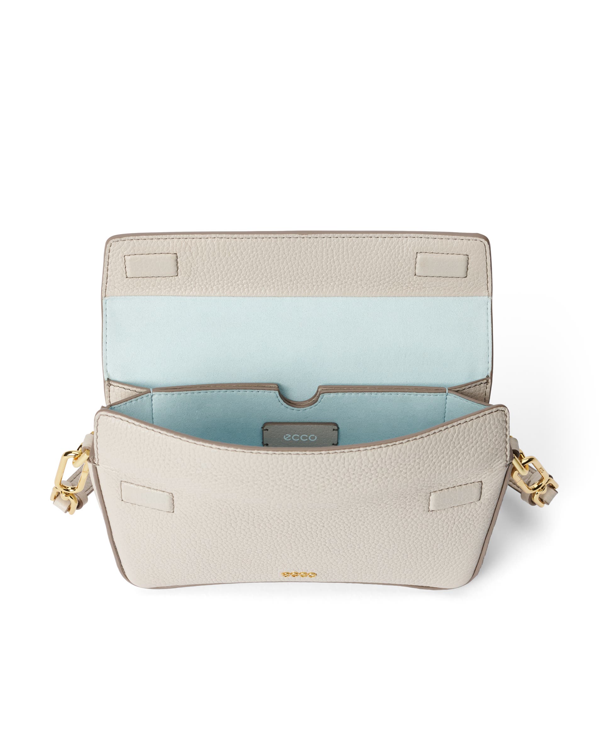ECCO Pinch Pebbled レザークロスボディバッグ - ベージュ - Inside