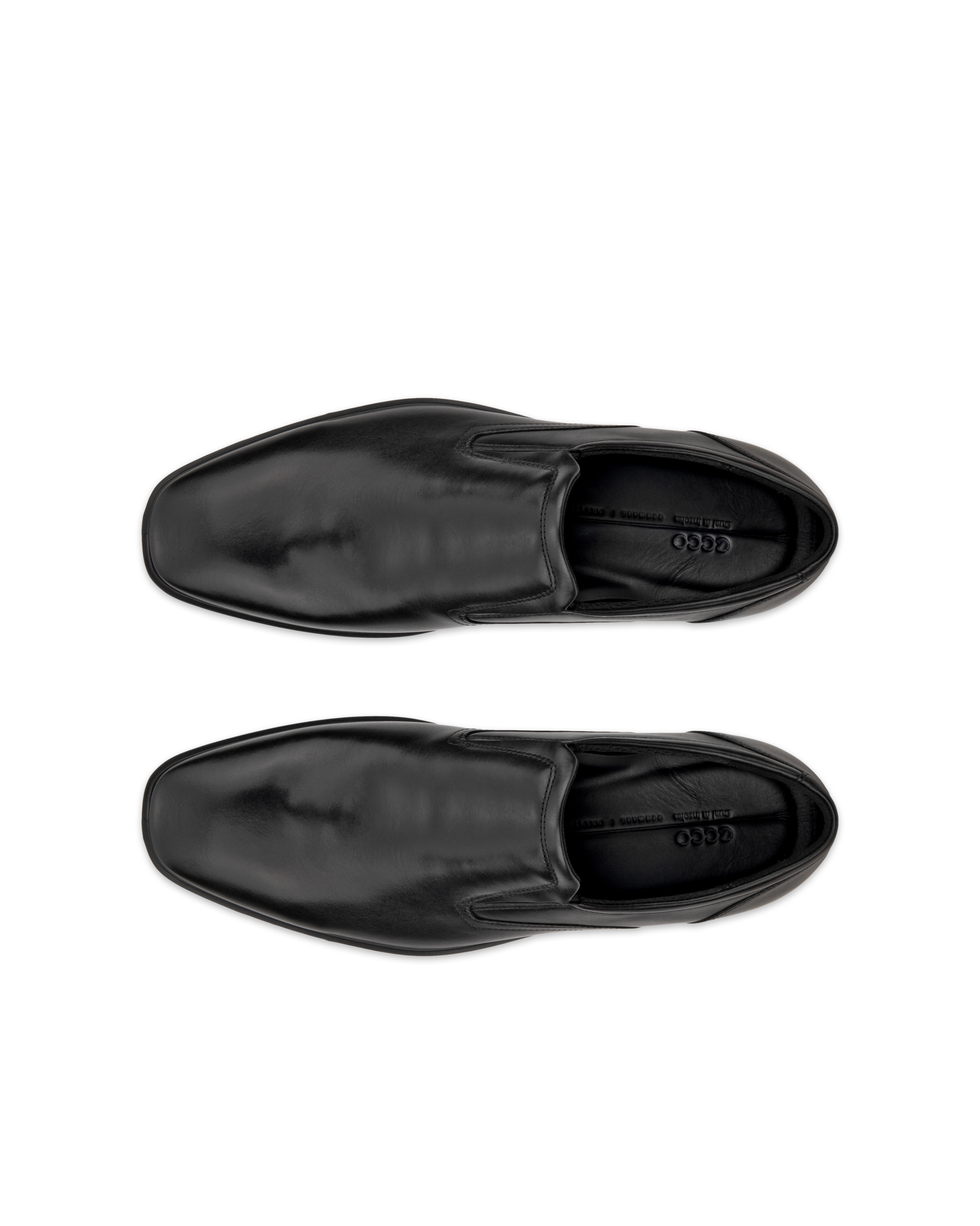 Pánska kožená nazúvacia obuv ECCO® Metropole Milan - Čierna - Top left pair