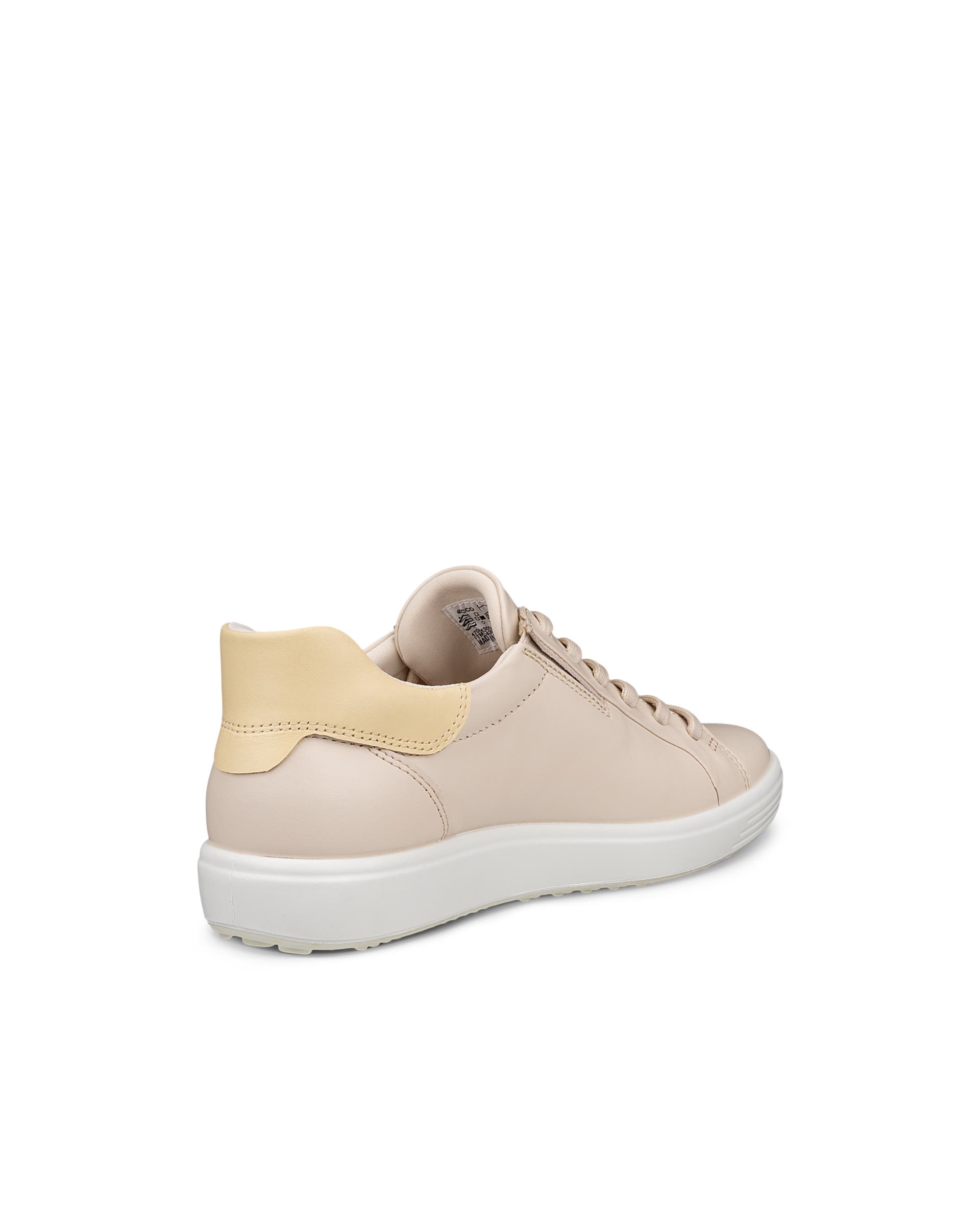 ECCO® Soft 7 baskets en cuir pour femme - Beige - Back