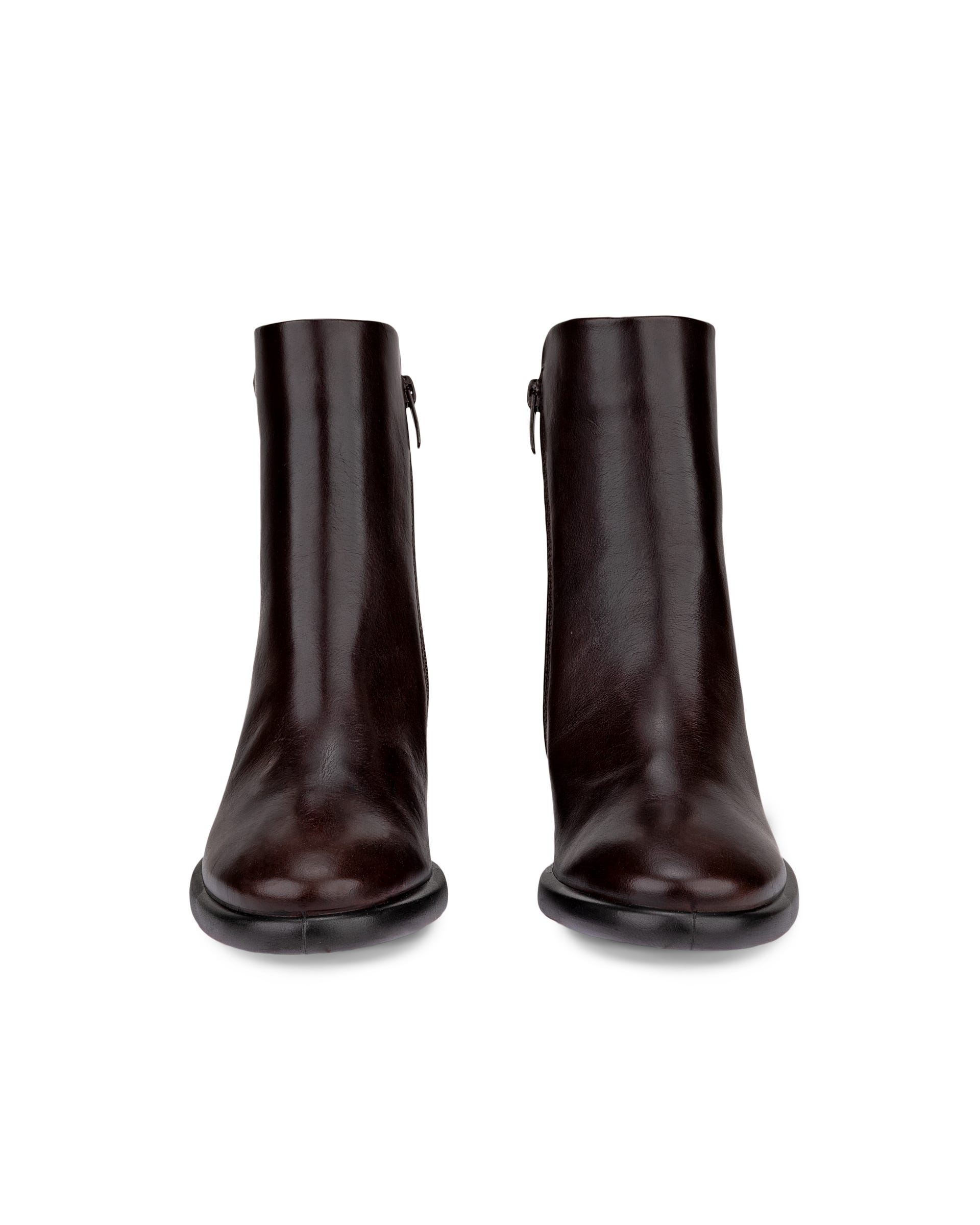 ECCO® SCULPTED LX 55 bottes mi-hautes en cuir pour femme - Marron - Front pair