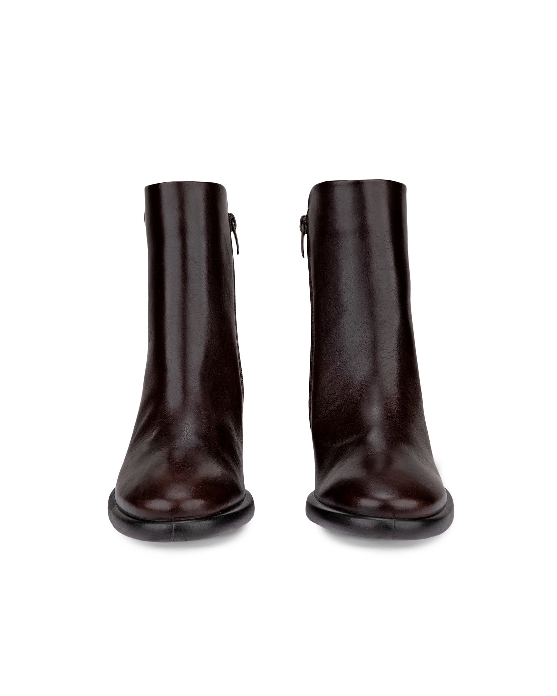 ECCO® SCULPTED LX 55 bottes mi-hautes en cuir pour femme - Marron - Front pair