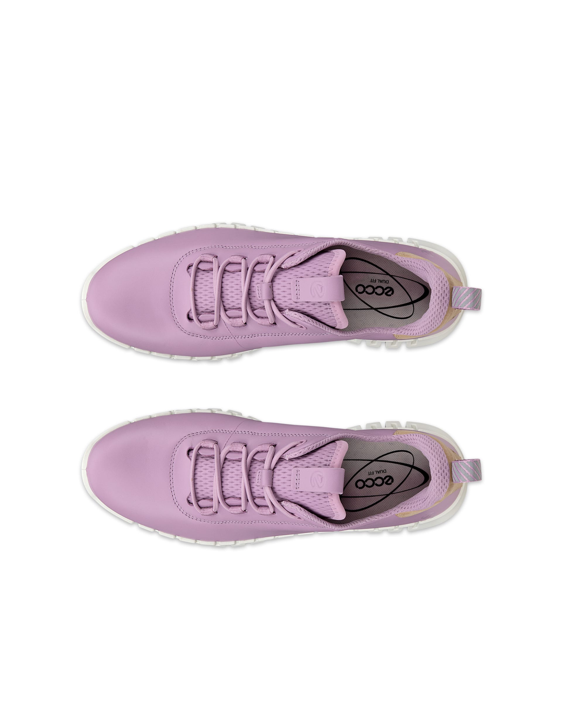 Women's ECCO® Gruuv Leather Trainer - Purple - Top left pair