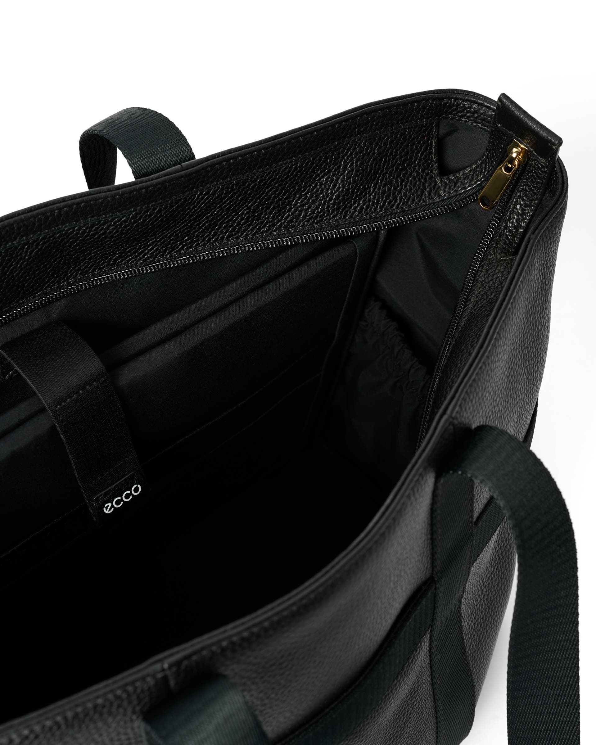ECCO® Leather Tote Bag - Black - Inside