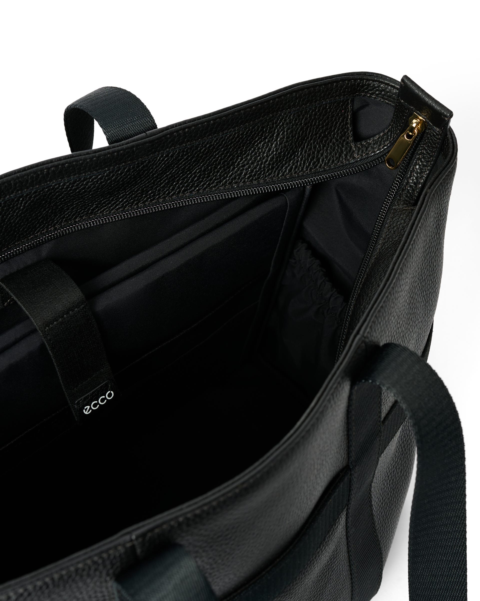 ECCO® Leather Tote Bag - Black - Inside