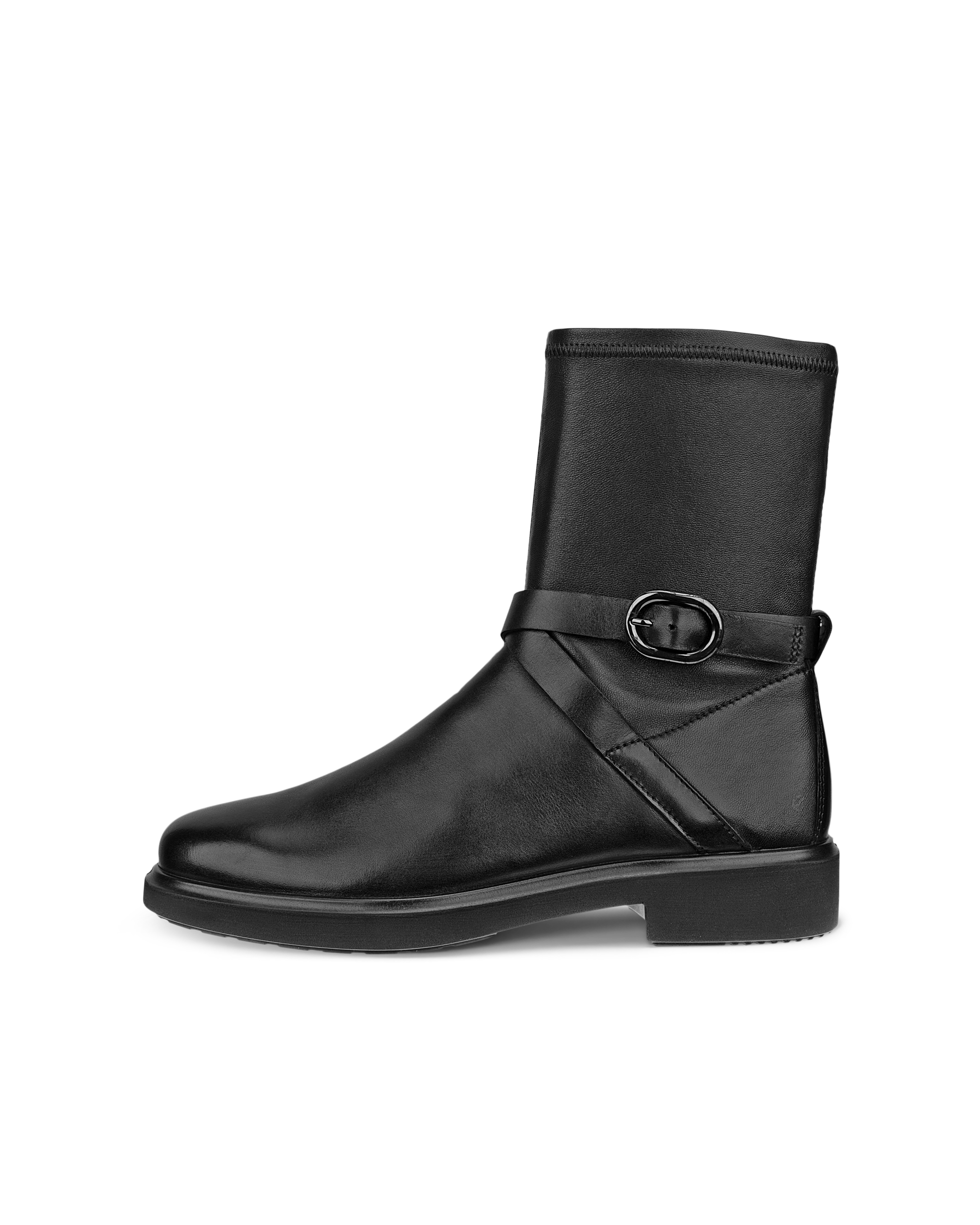 ECCO® METROPOLE AMSTERDAM dames halfhoge leren laars - Zwart - Outside