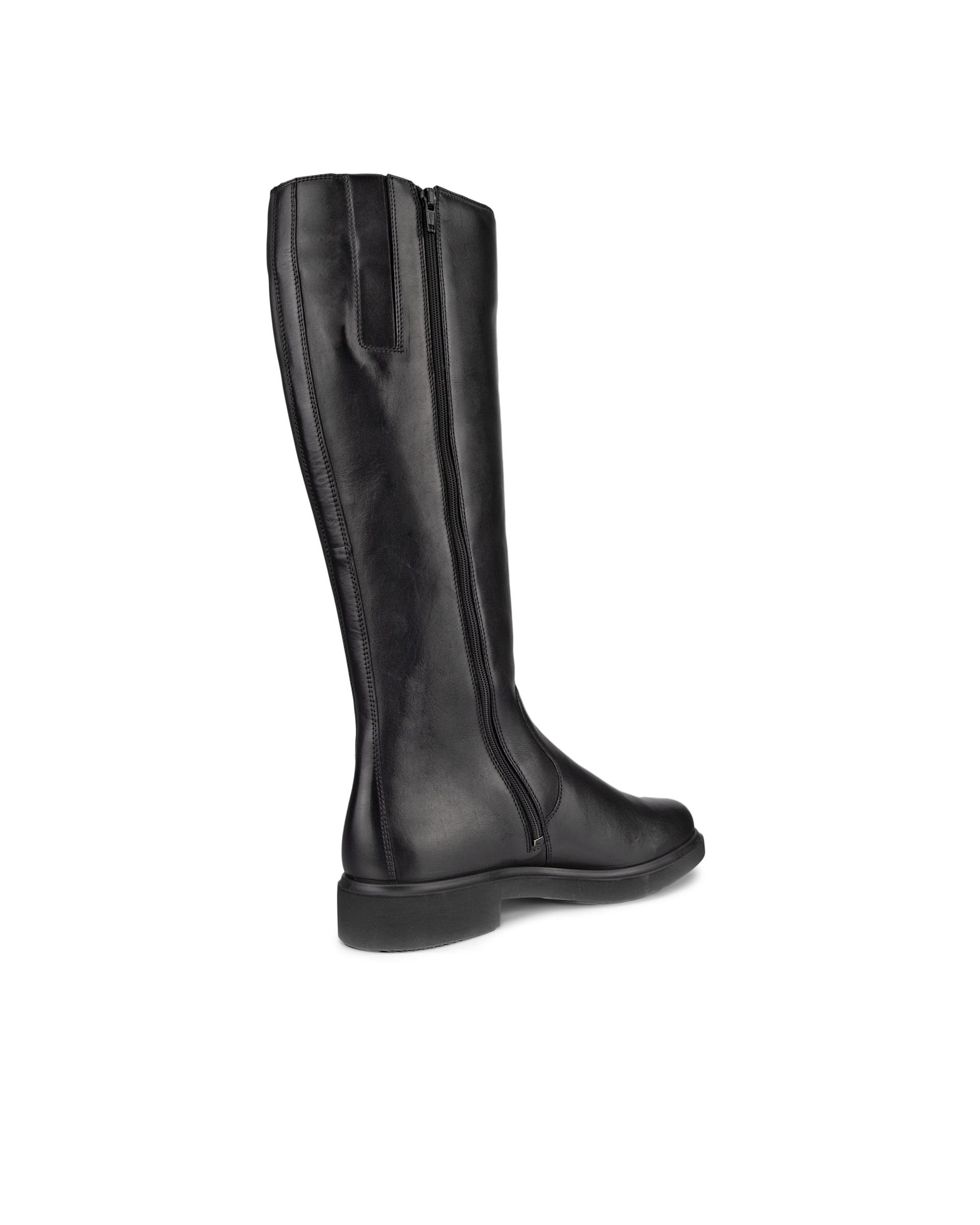 Women's ECCO® Metropole Amsterdam Leather High-Cut Boot - Black - Back