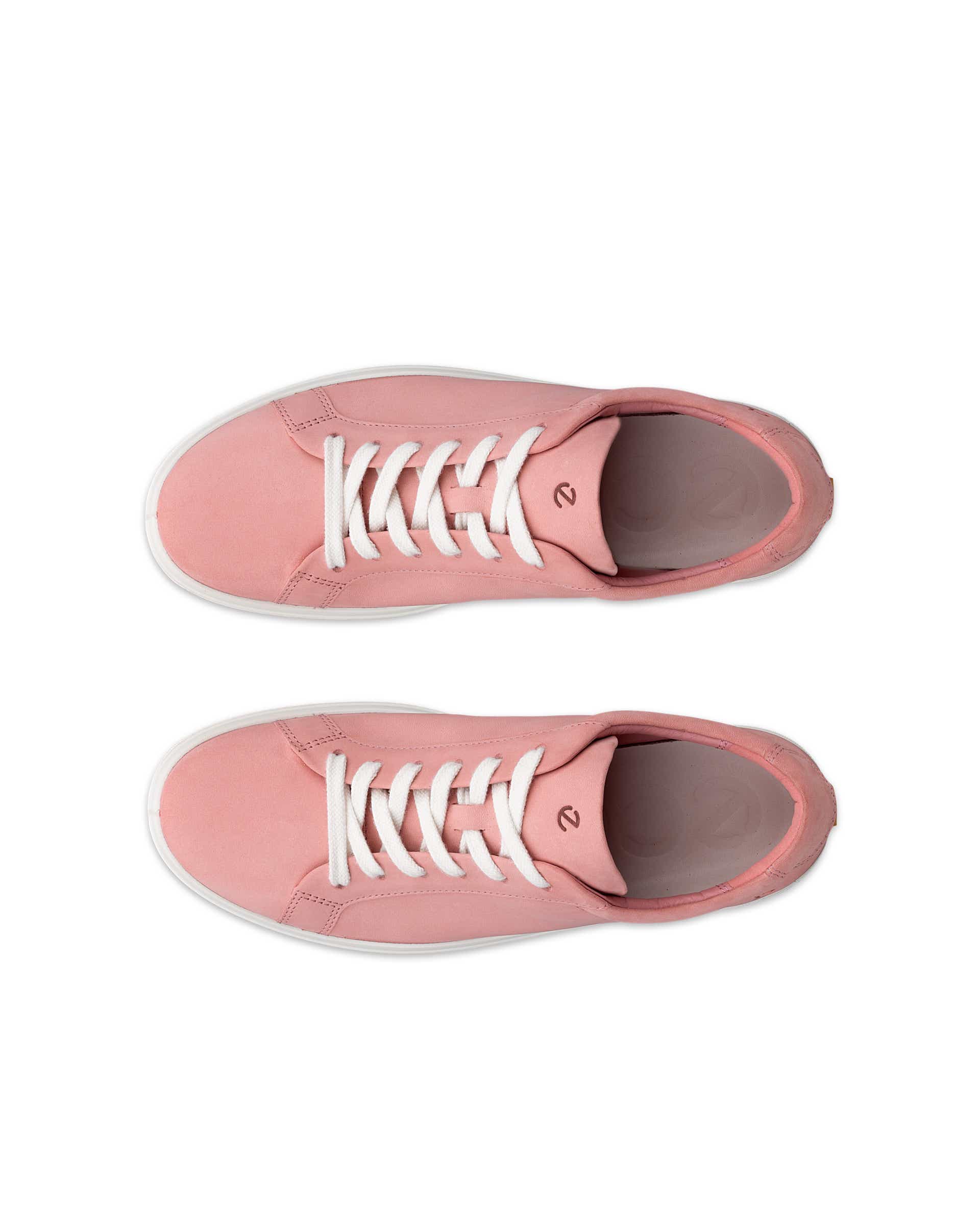 ECCO® Soft 60 baskets en nubuck pour femme - Rose - Top left pair