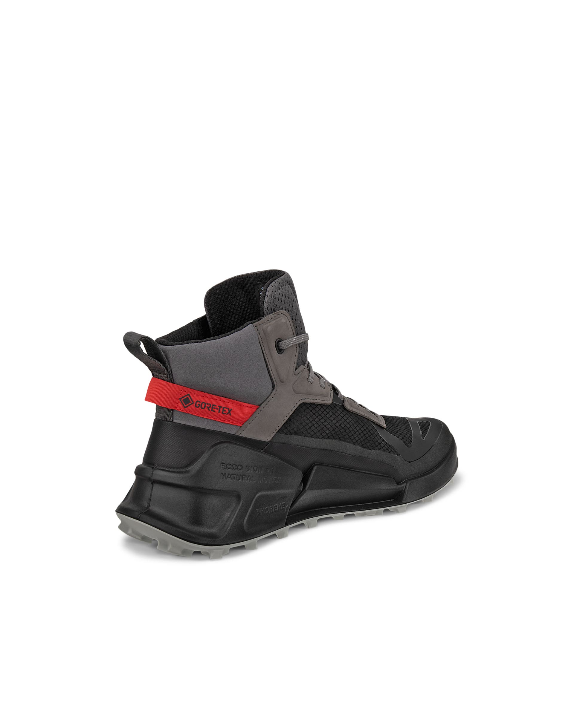 Men's ECCO® Biom 2.1 X Mountain Textile Gore-Tex High-Top Hiking Sneaker - Black - Back