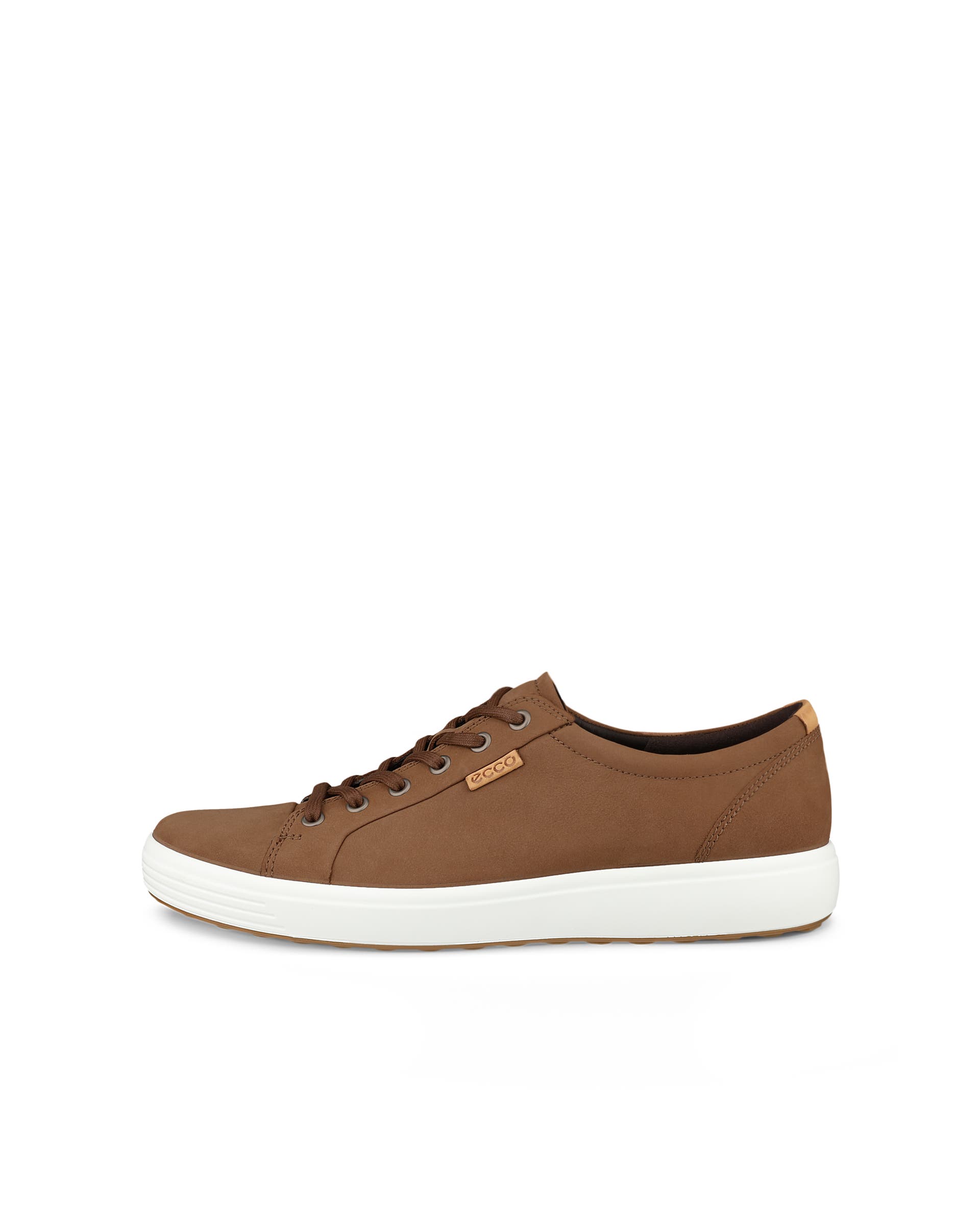 ECCO® Soft 7 Heren leren sneaker - Bruin - Outside