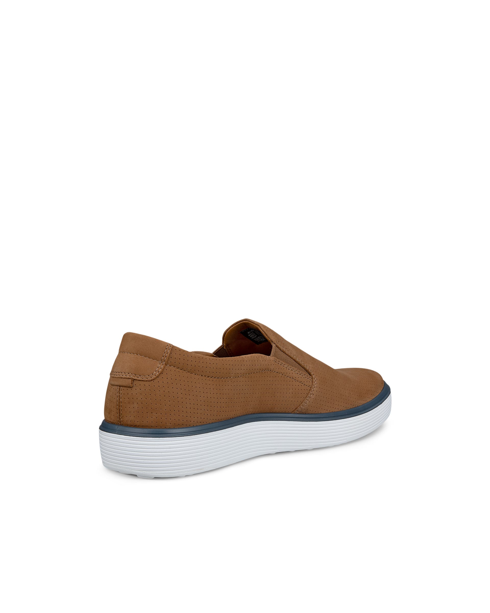 Men's ECCO® Soft 60 Nubuck Slip-On - Brown - Back