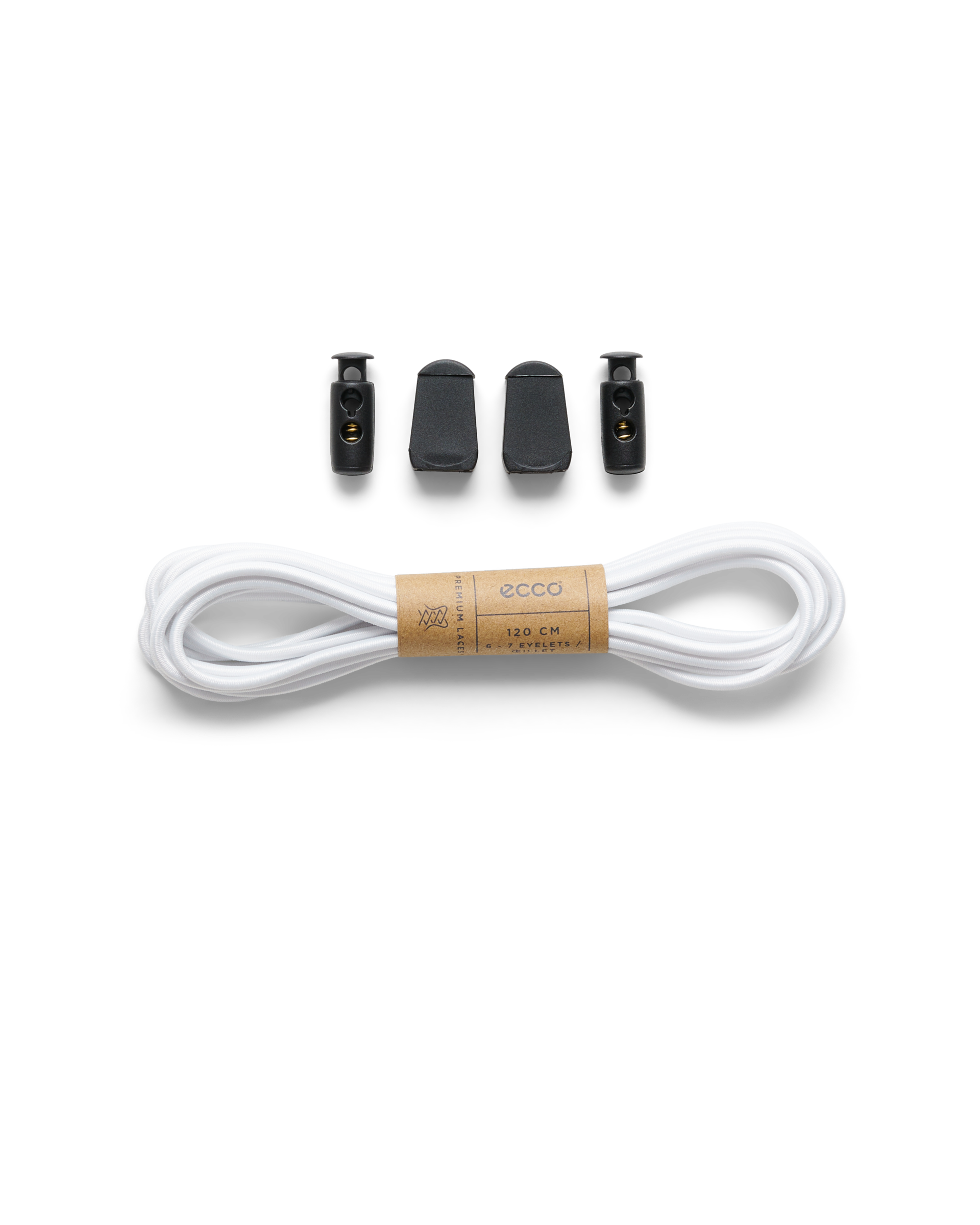 Rýchloupínacie šnúrky ECCO® Fast Lock - Biela - Main