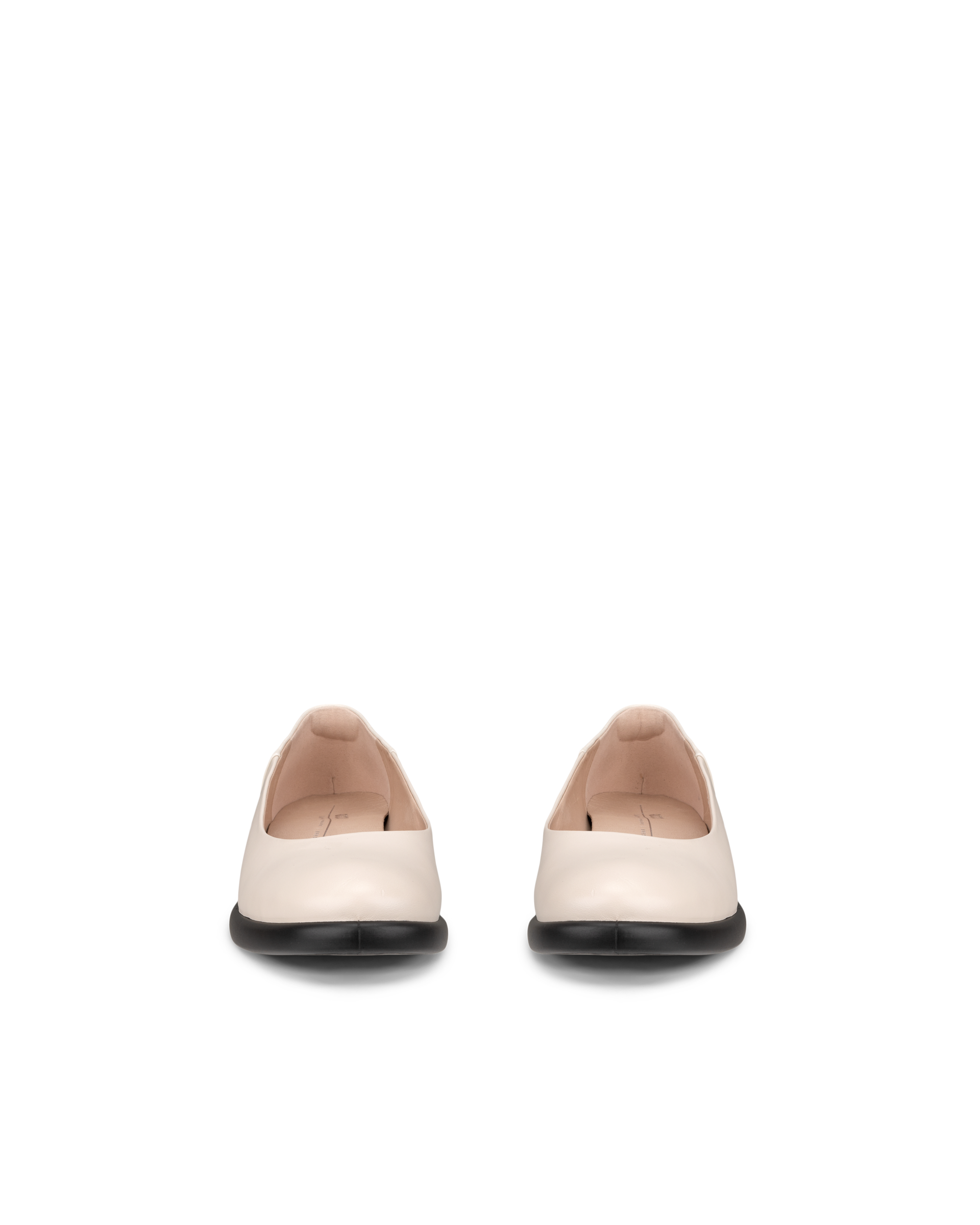ECCO Sculpted LX ウィメンズ レザーバレリーナ - ベージュ - Front pair