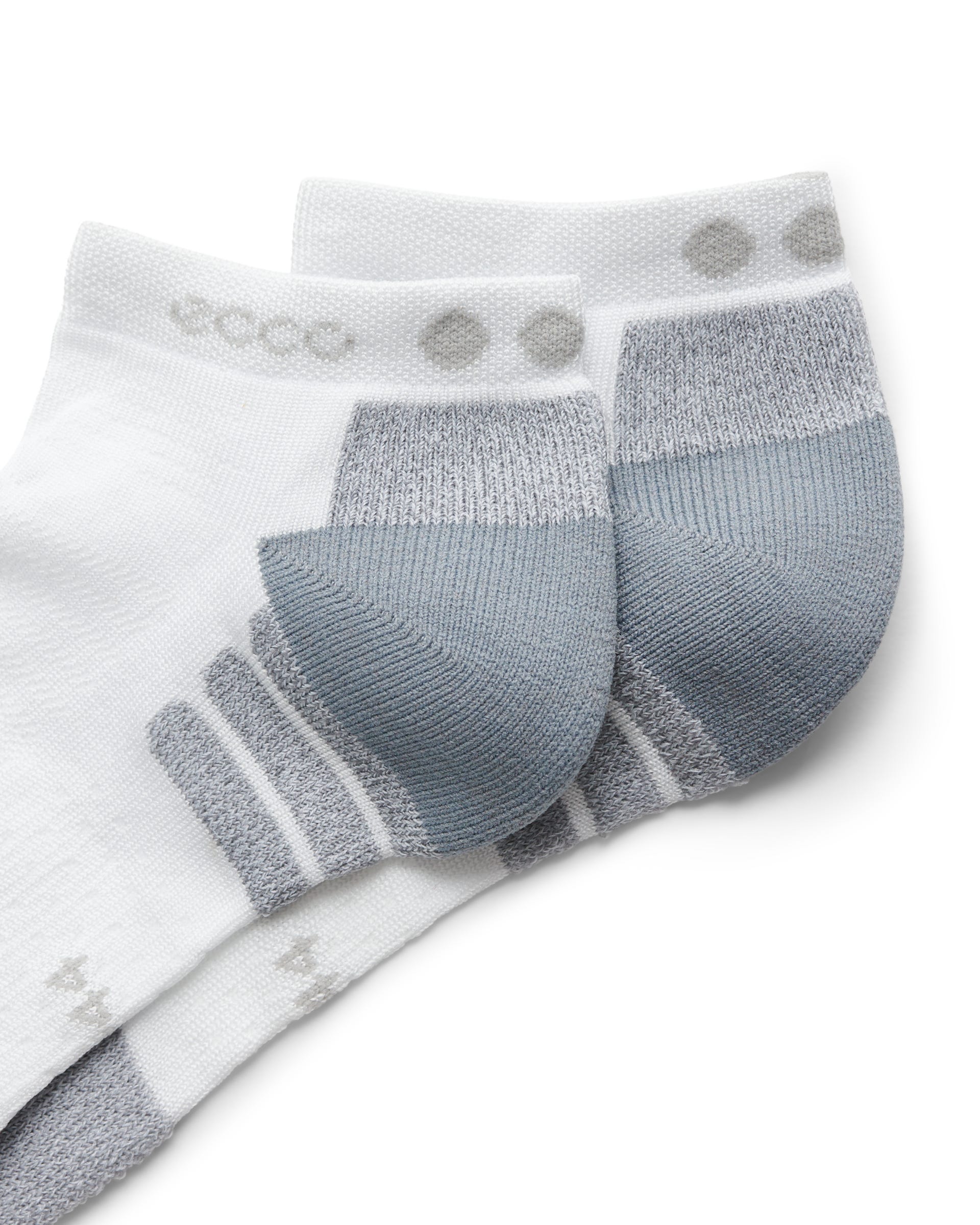 Unisex ECCO® Tour Lite No-Show Socks - White - Detail-1
