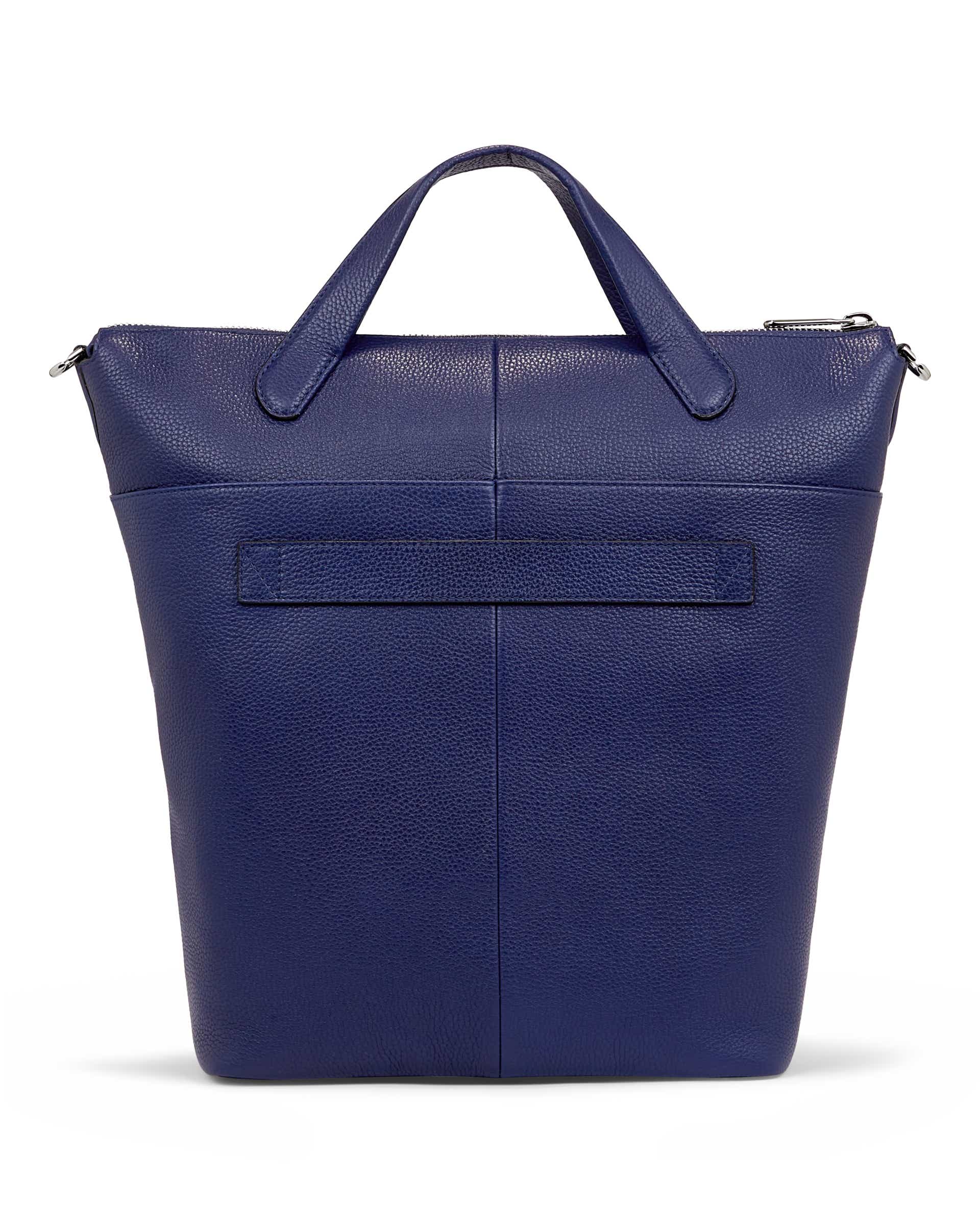 ECCO Tote Large Pebbled レザートートバッグ - ブルー - Back