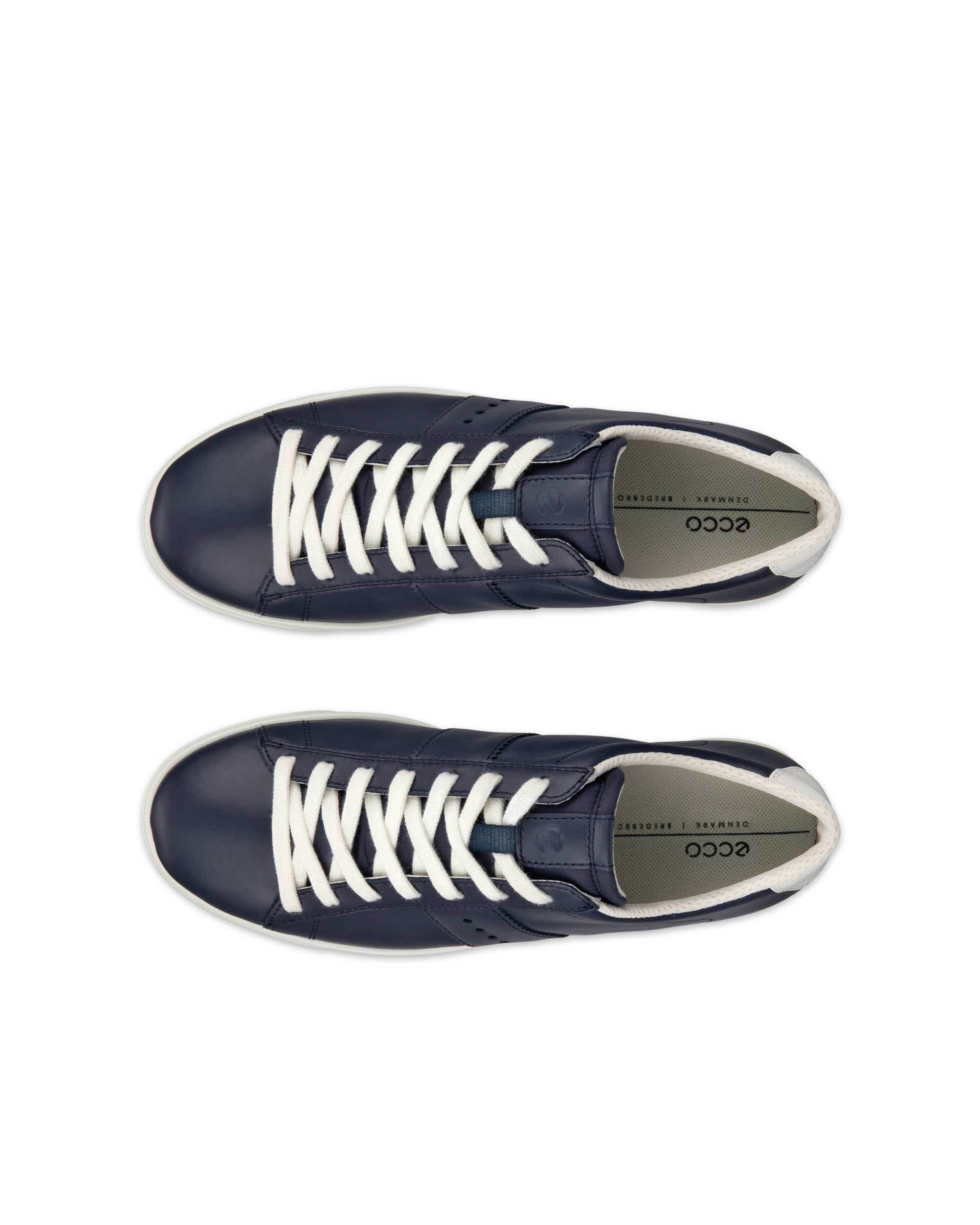 ECCO® Street Lite baskets en cuir pour femme - Bleu - Top left pair